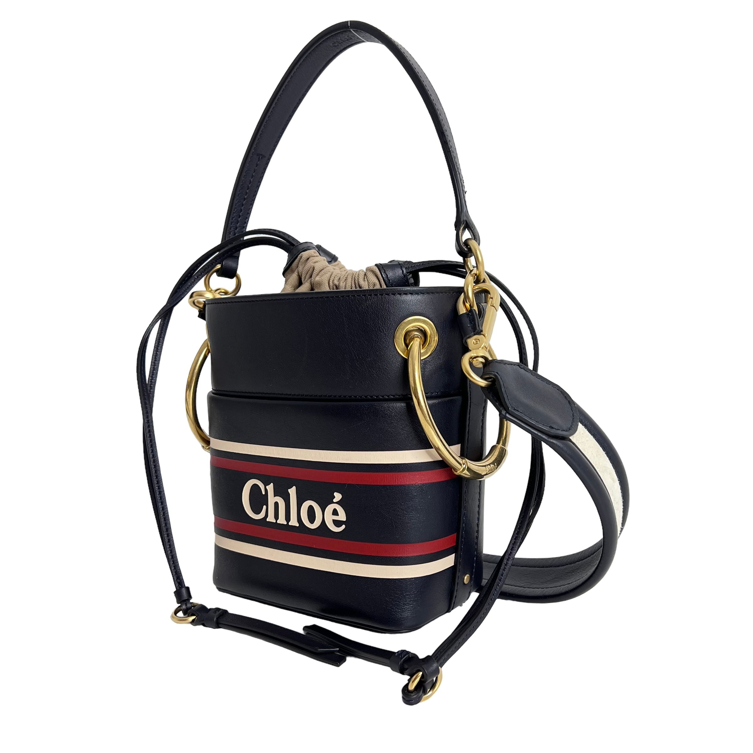 Navy Roy Mini Bucket Bag