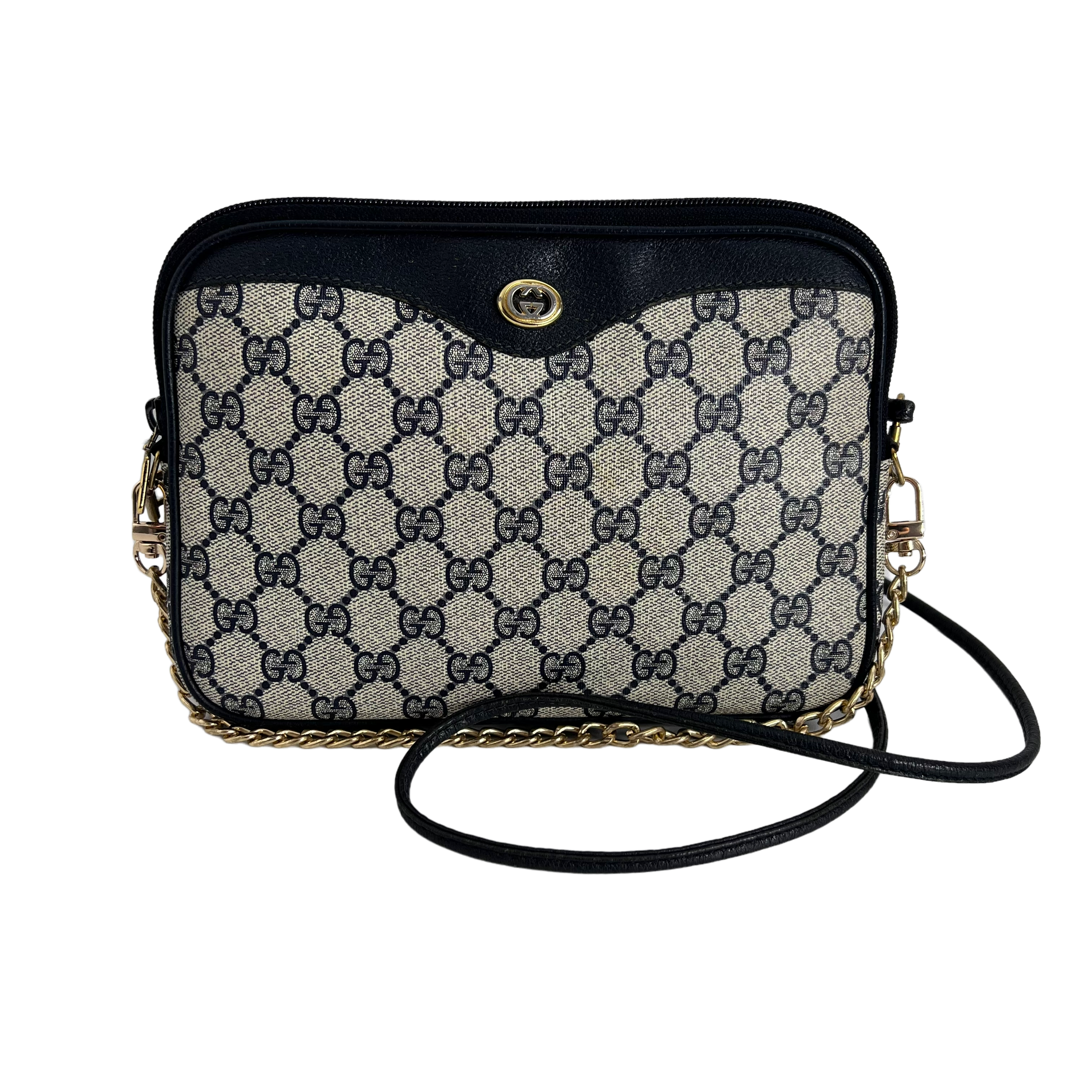 Navy GG Supreme Crossbody