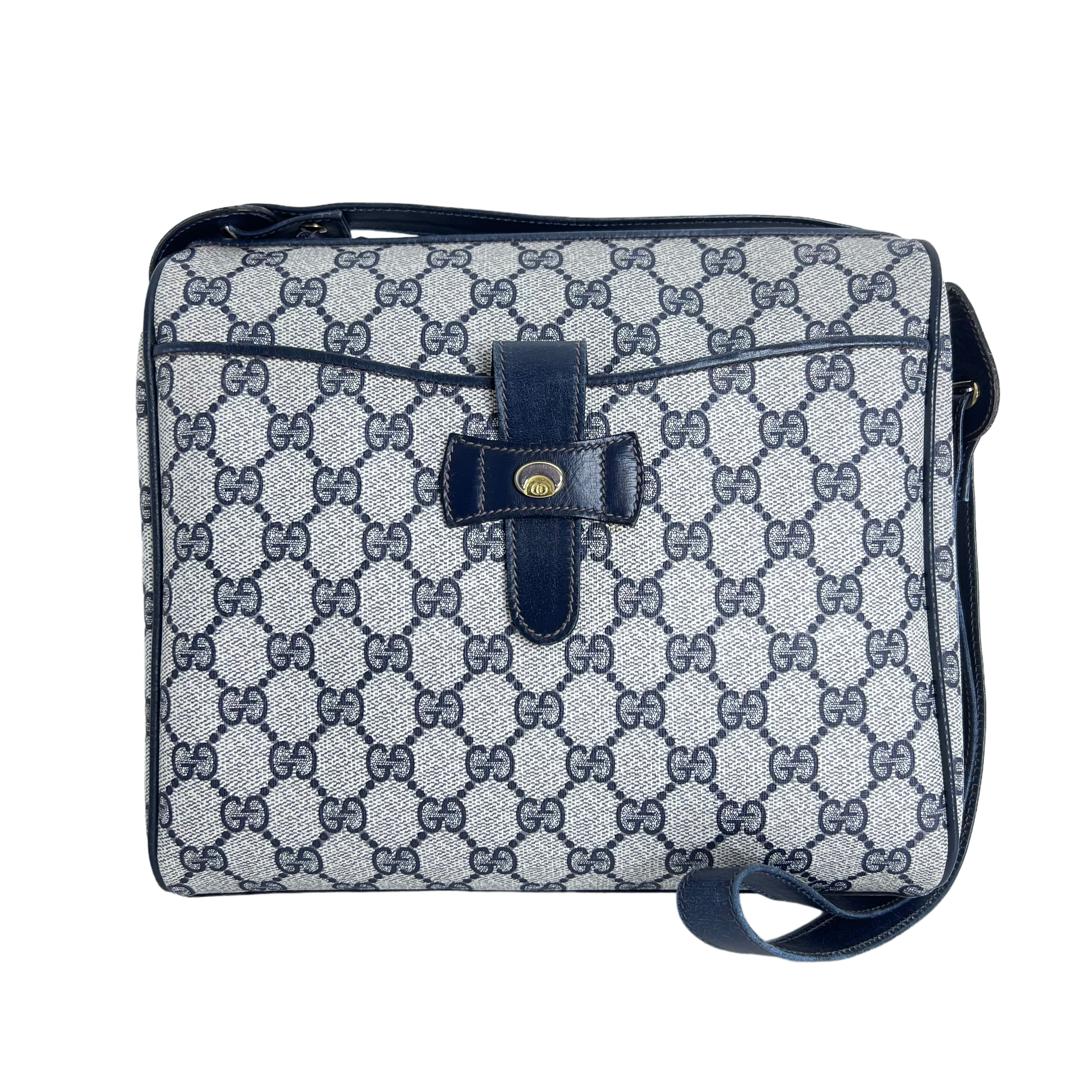 Navy GG Supreme Web Crossbody