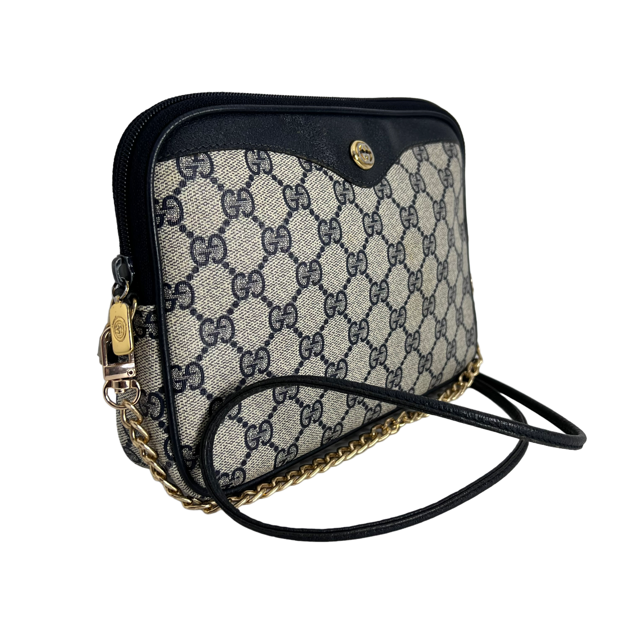 Navy GG Supreme Crossbody
