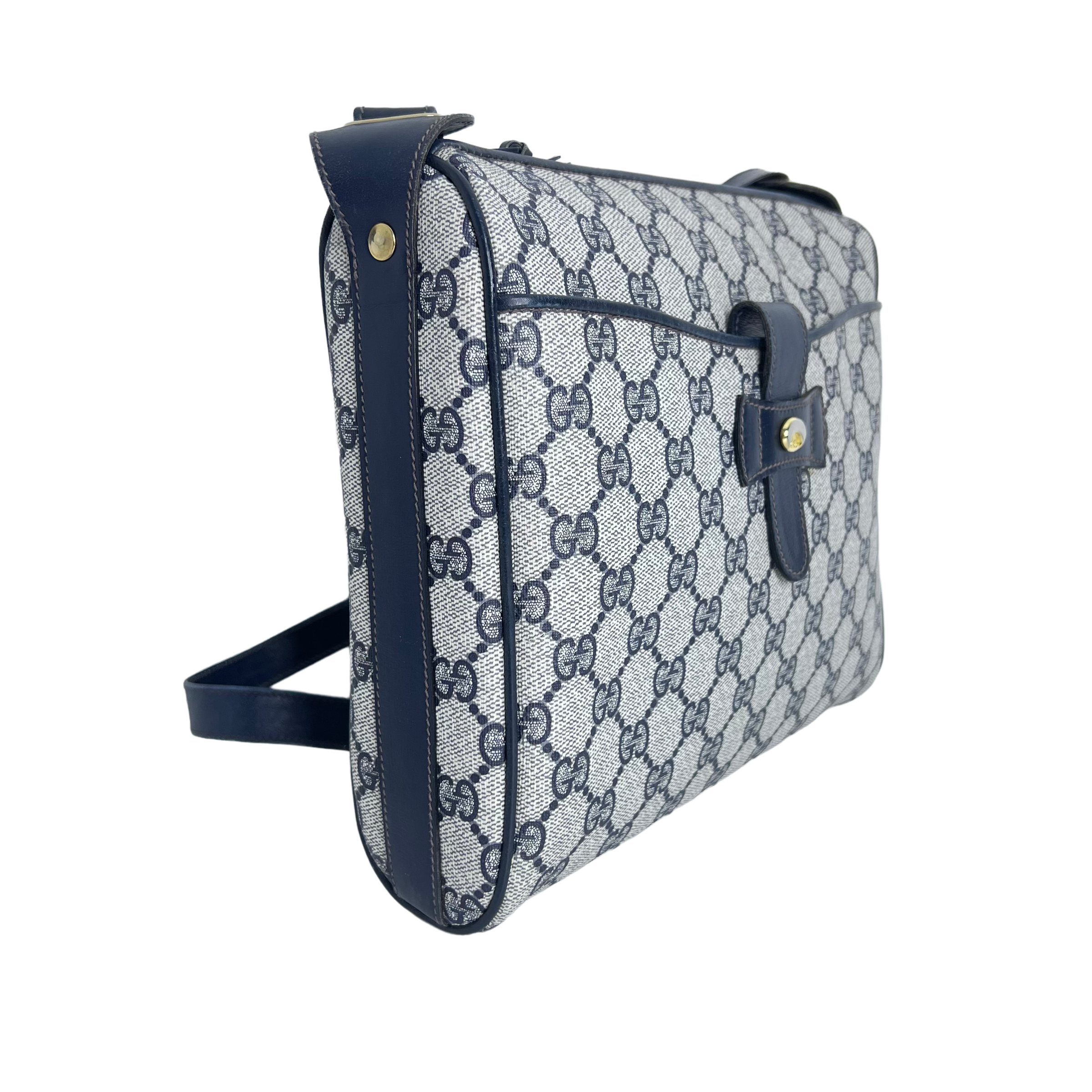 Navy GG Supreme Web Crossbody