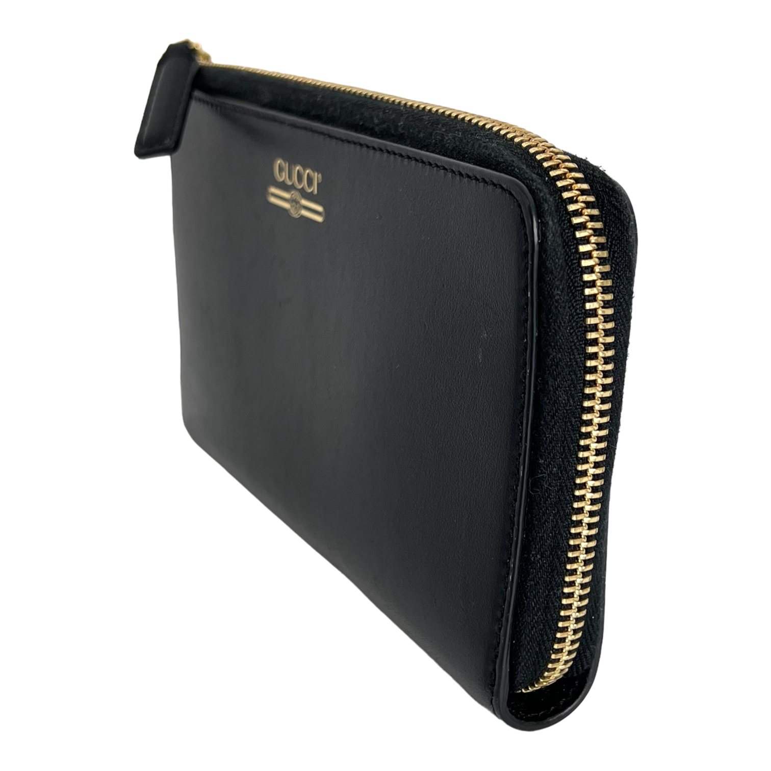 Black Half Zip Long Wallet