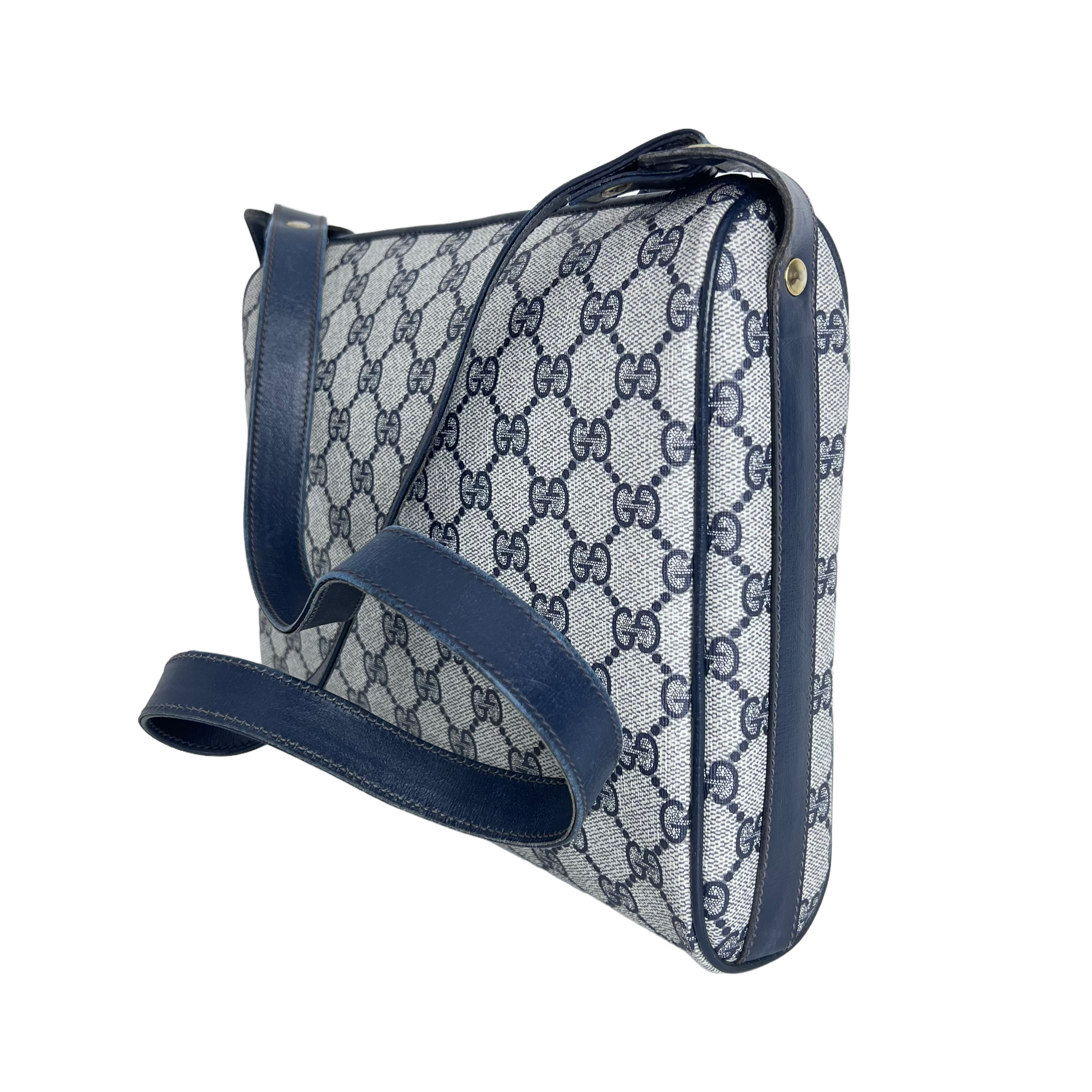 Navy GG Supreme Web Crossbody