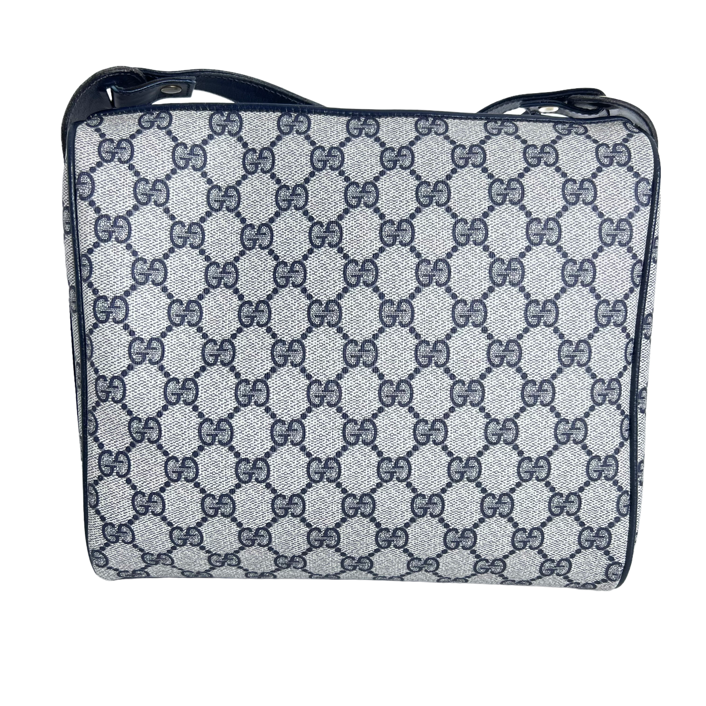 Navy GG Supreme Web Crossbody