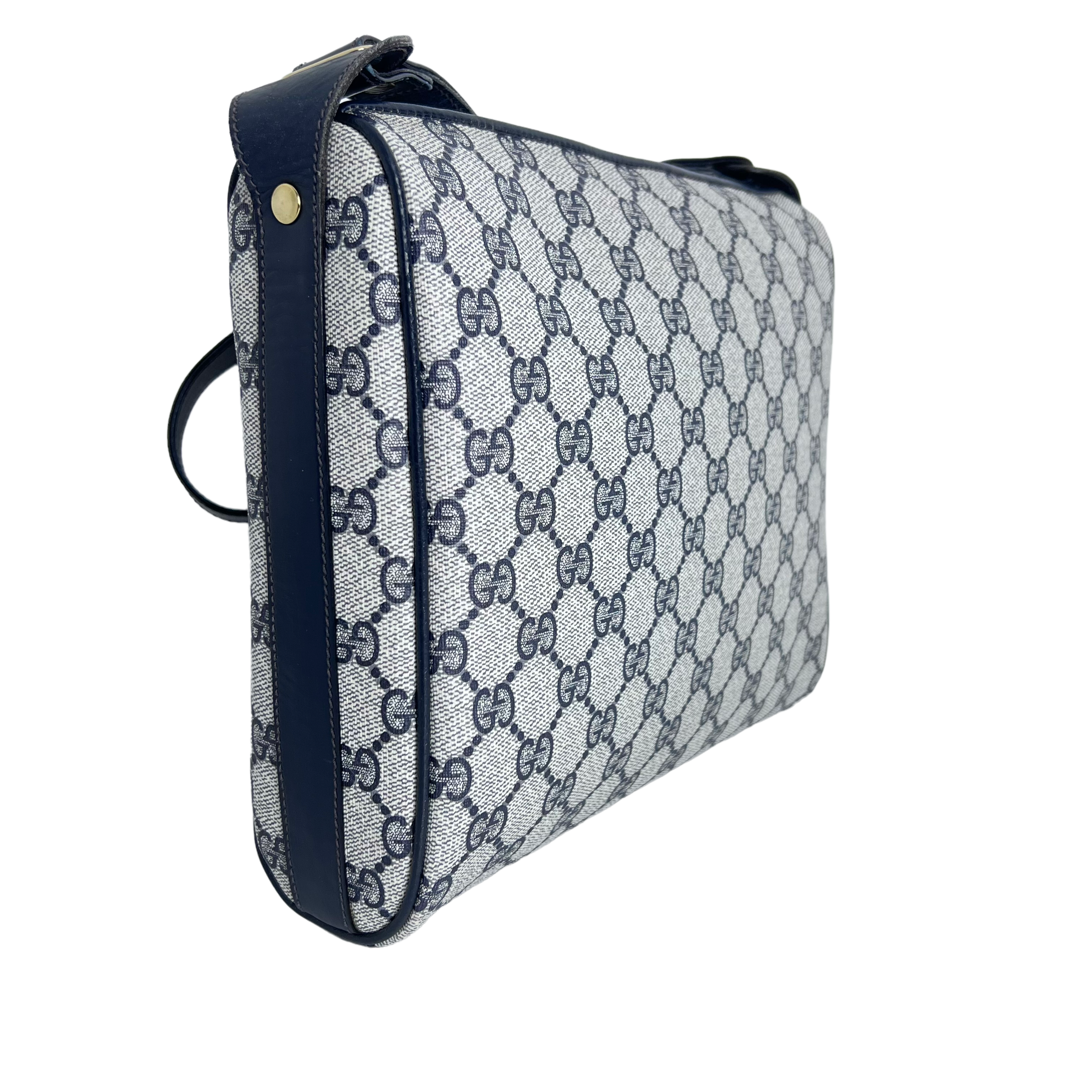 Navy GG Supreme Web Crossbody