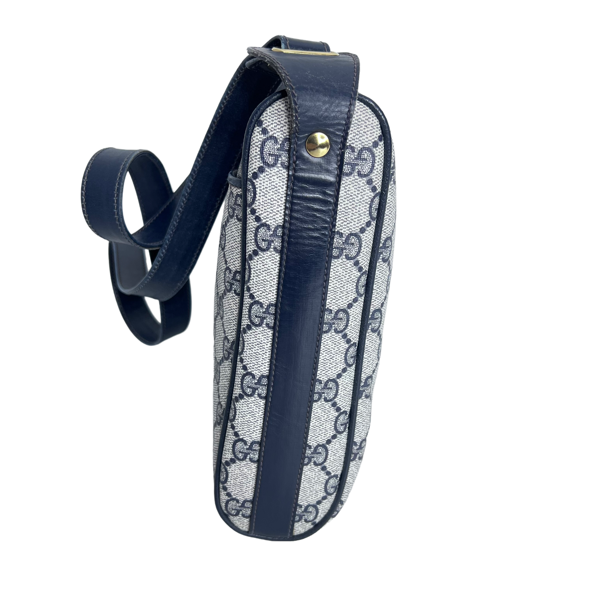 Navy GG Supreme Web Crossbody