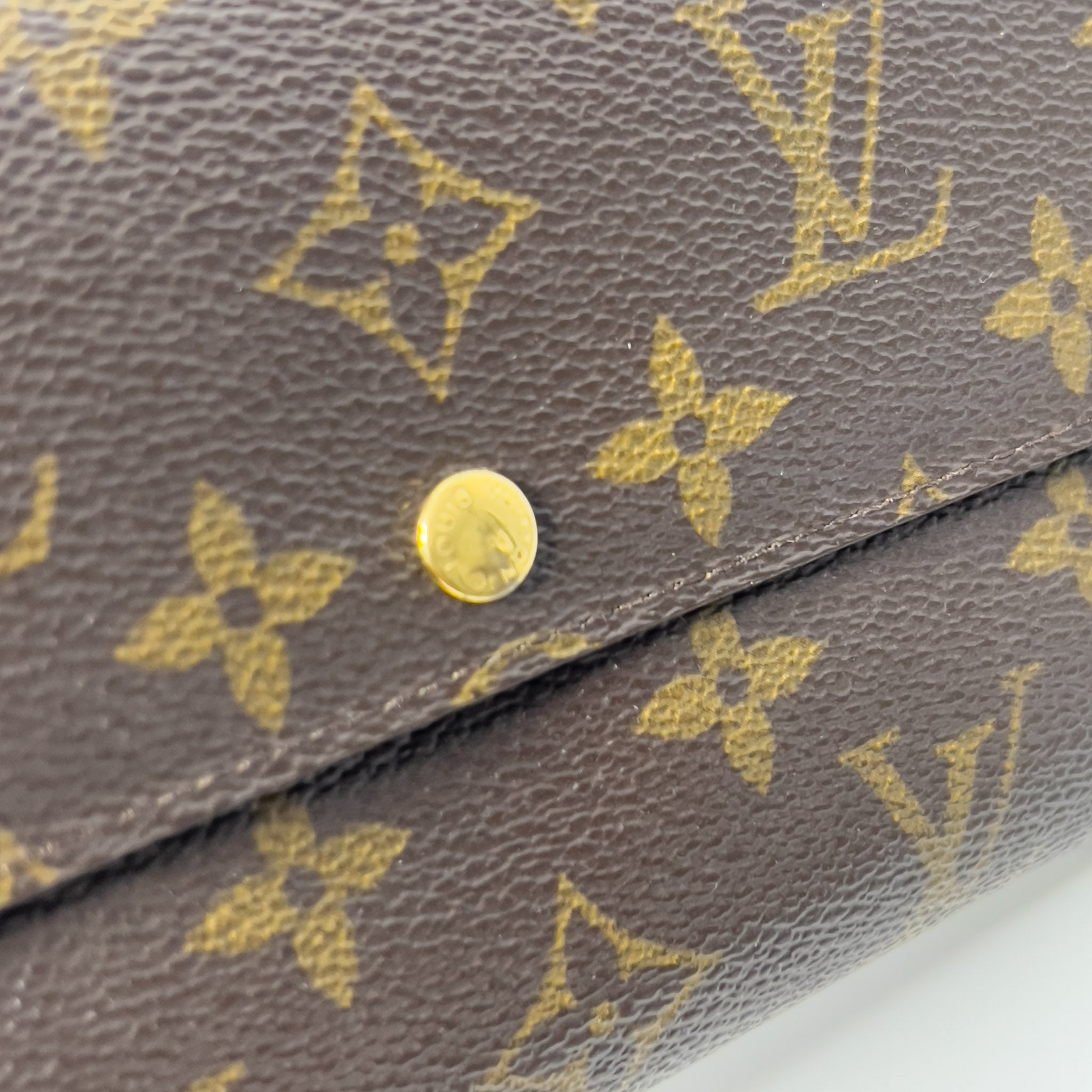 Monogram Wallet with Gold Chain