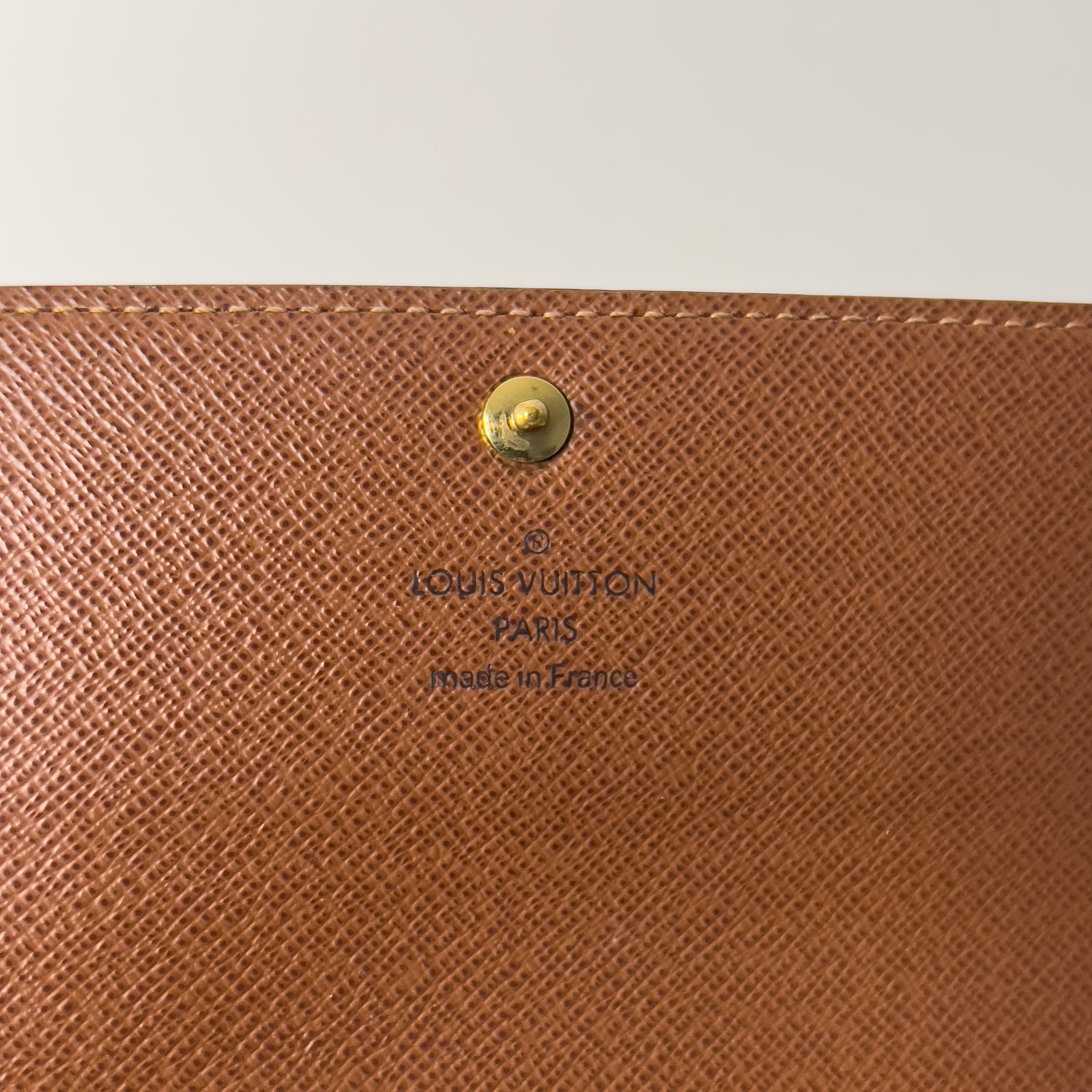 Monogram Wallet with Gold Chain