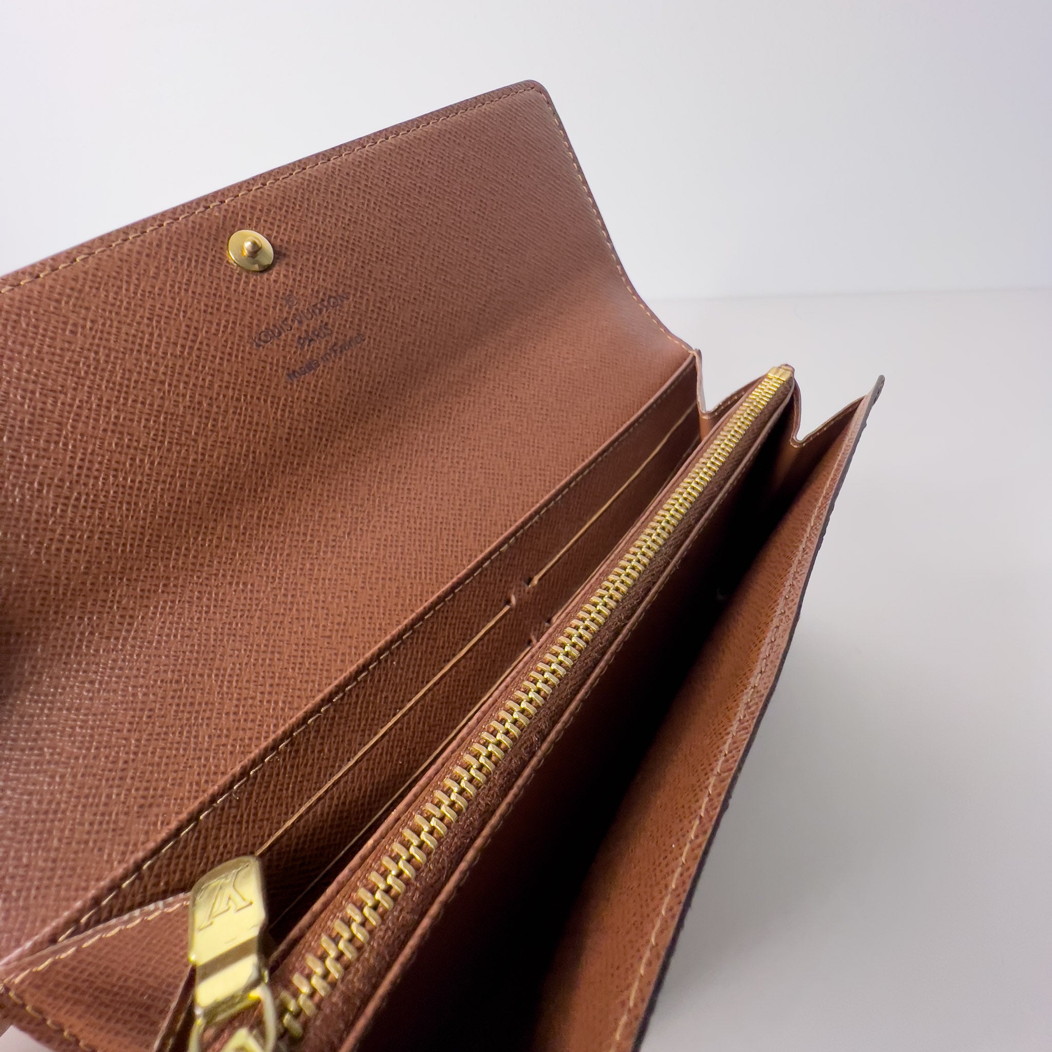 Monogram Wallet with Gold Chain