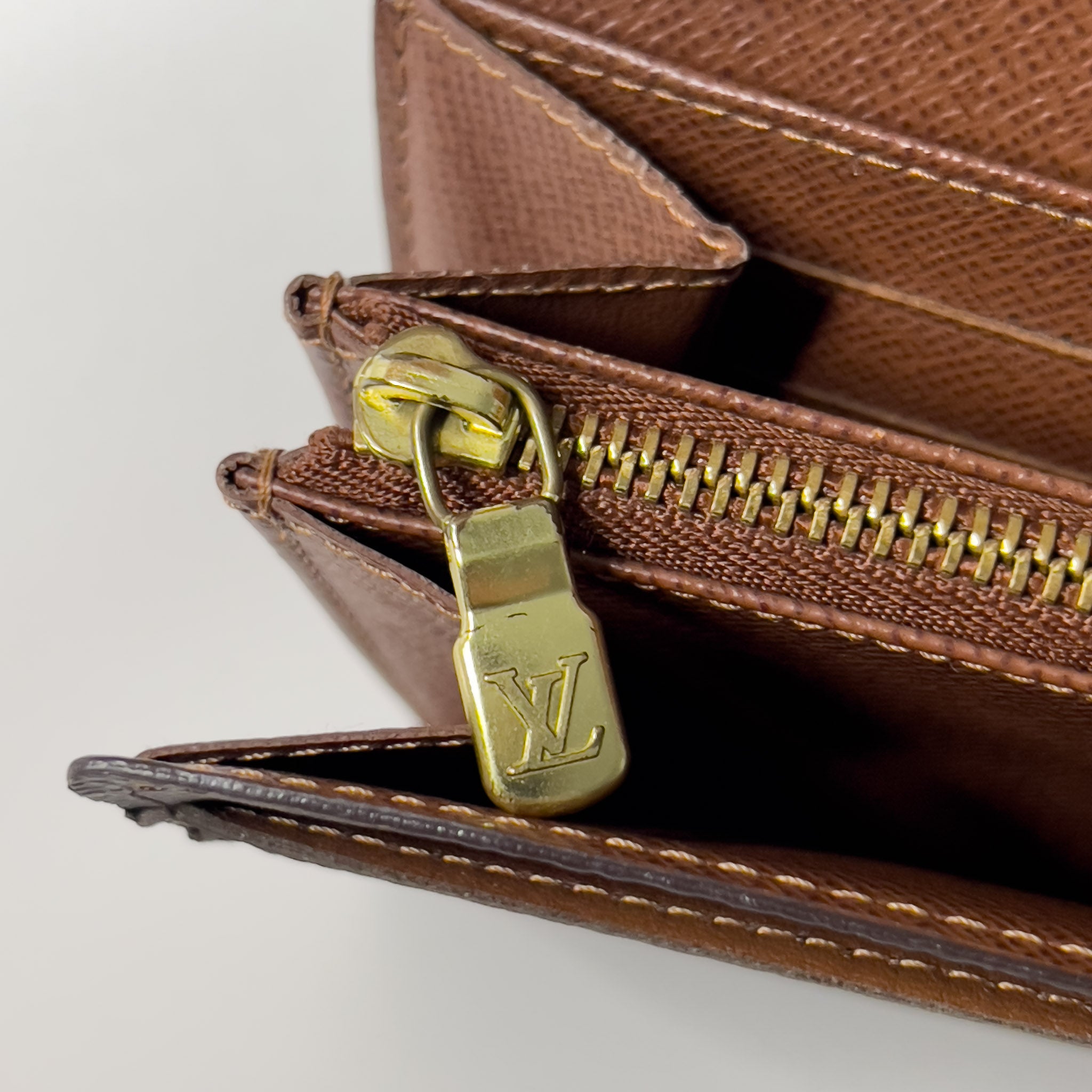 Monogram Wallet with Gold Chain