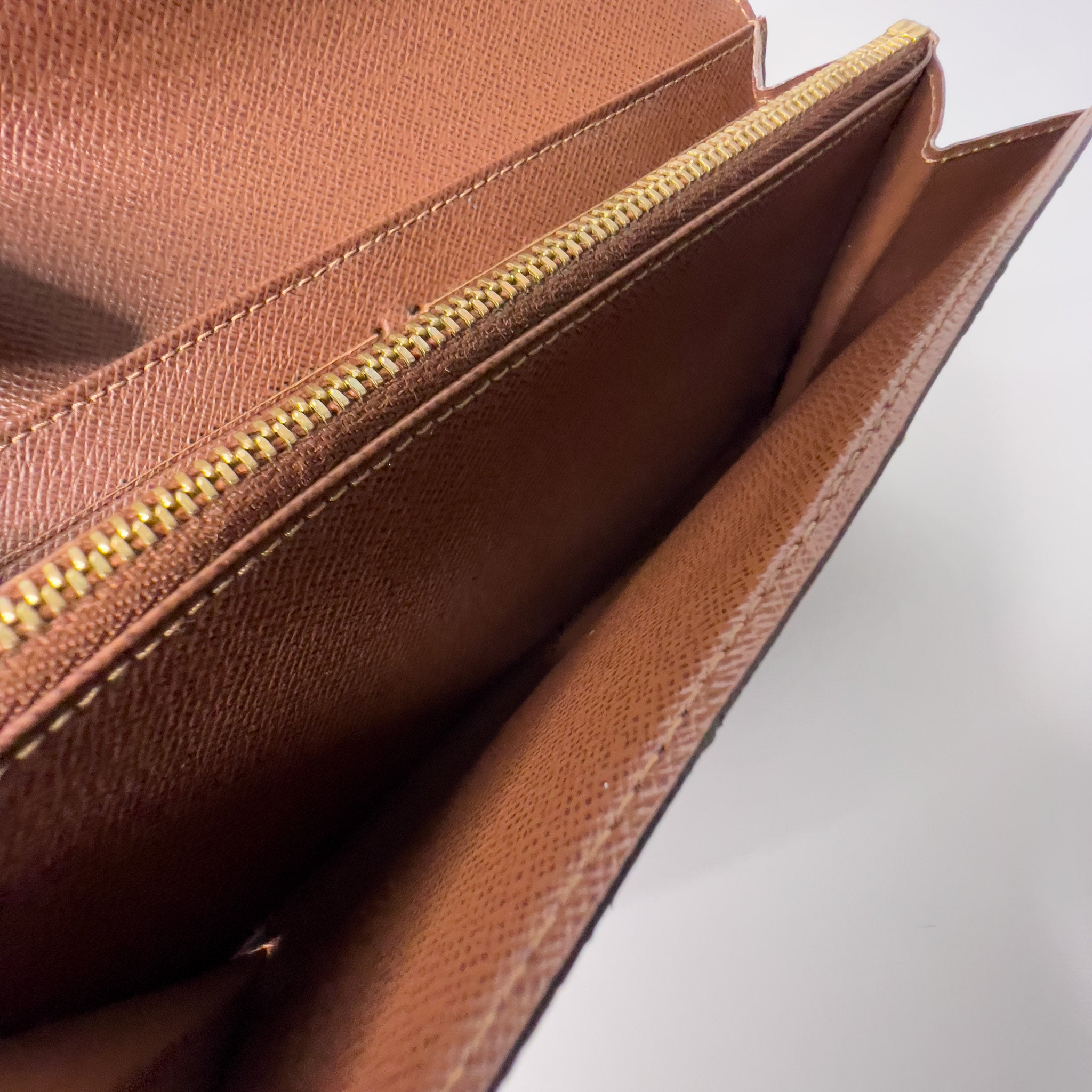 Monogram Wallet with Gold Chain