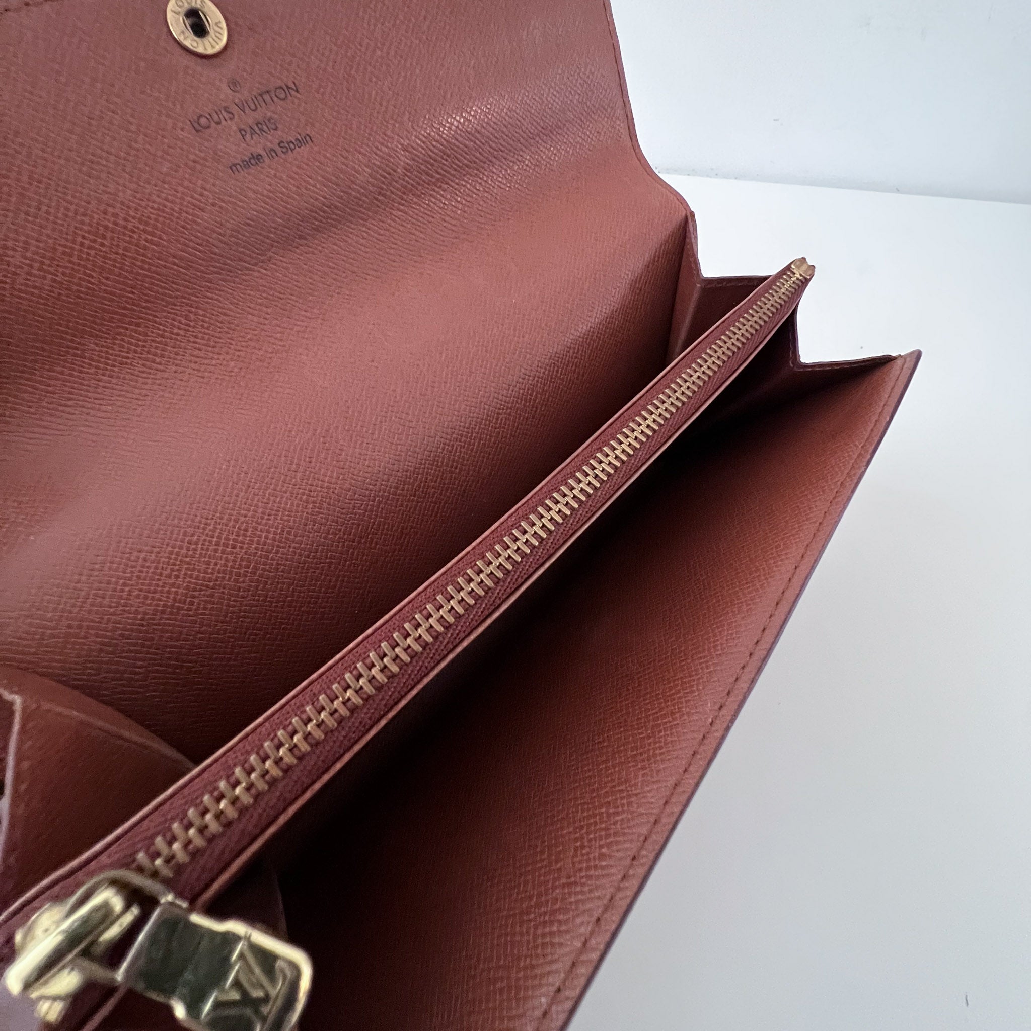 Monogram Wallet with Gold Chain