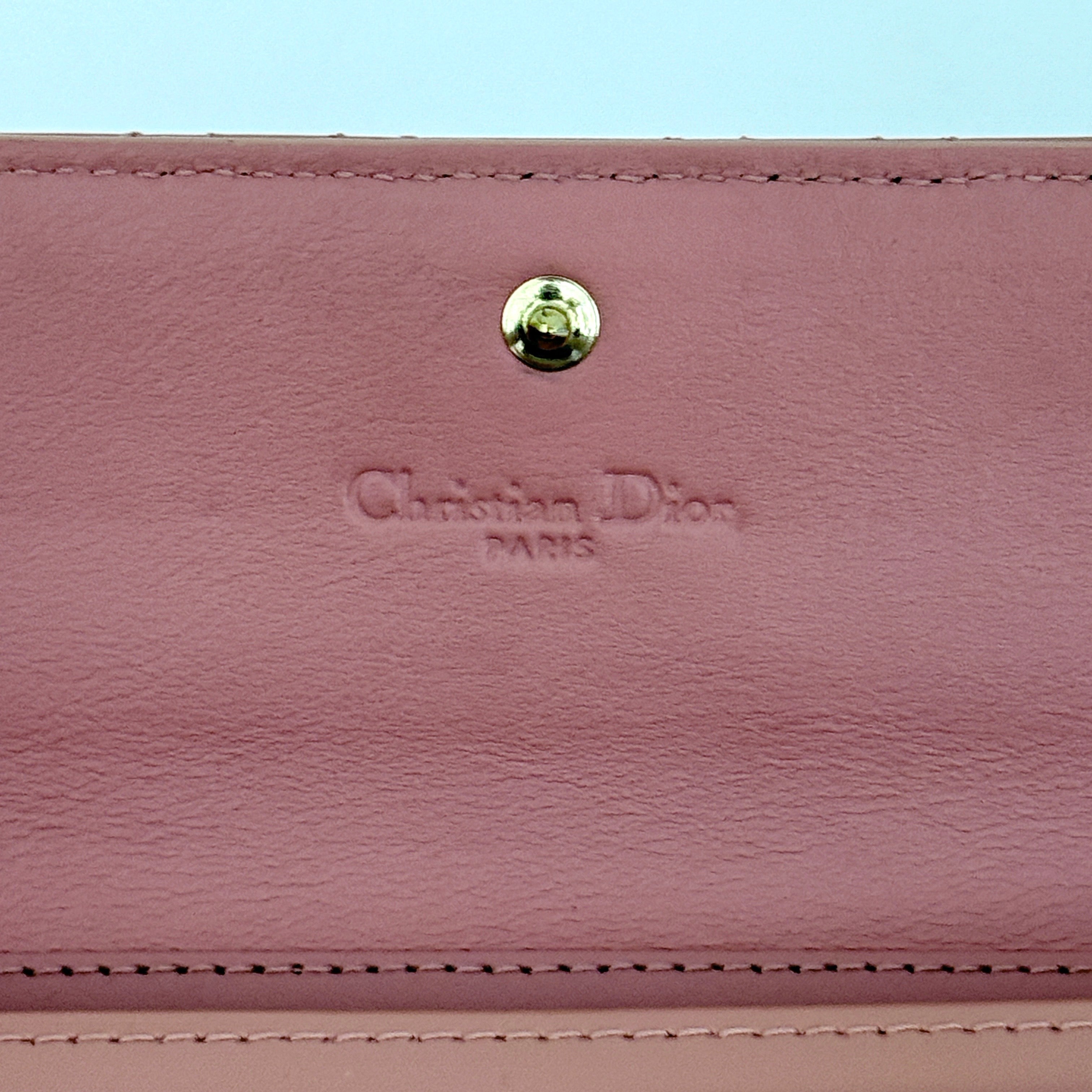 Patent Cannage Lady Dior Long Wallet