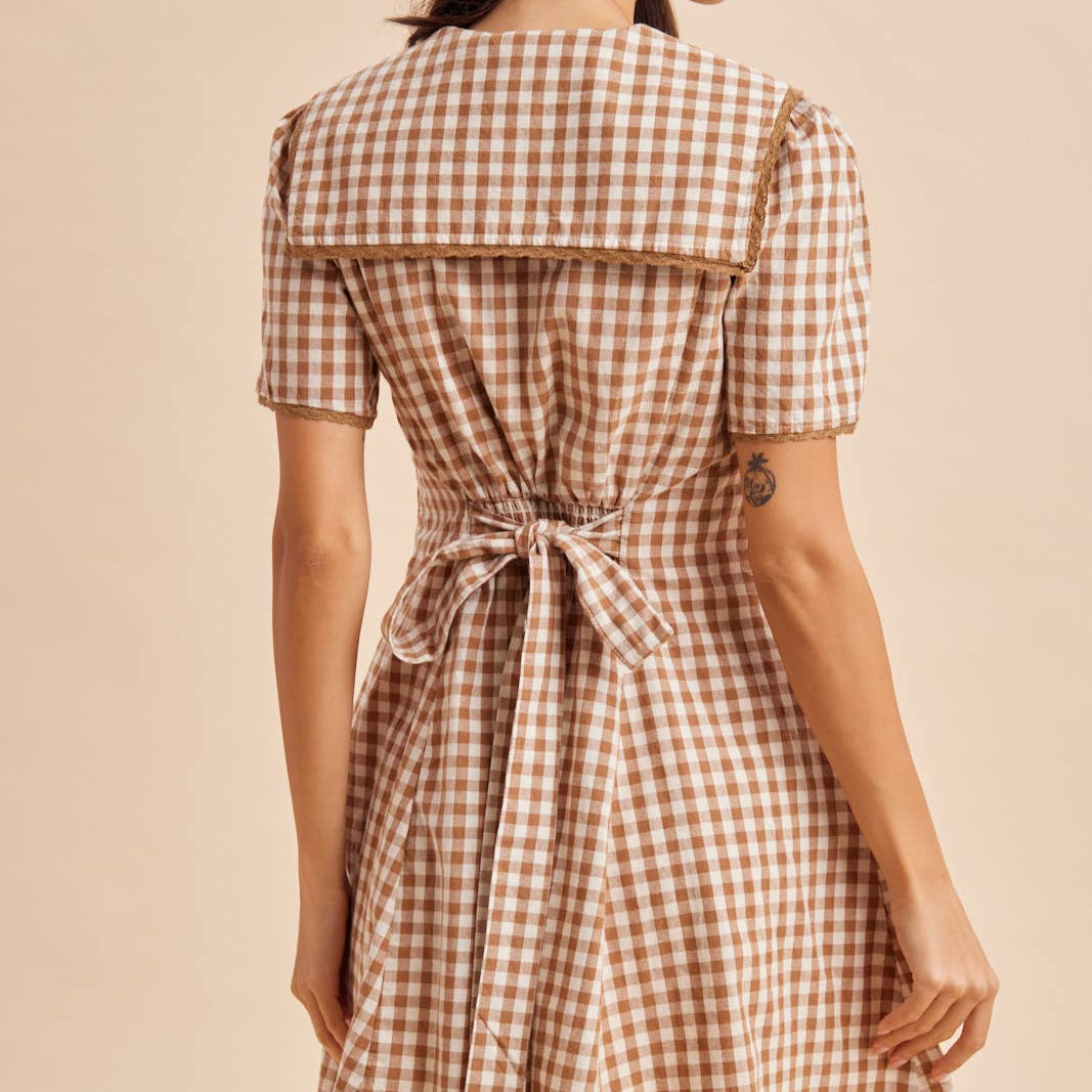 SAILOR COLLAR BUTTON DOWN DRESS