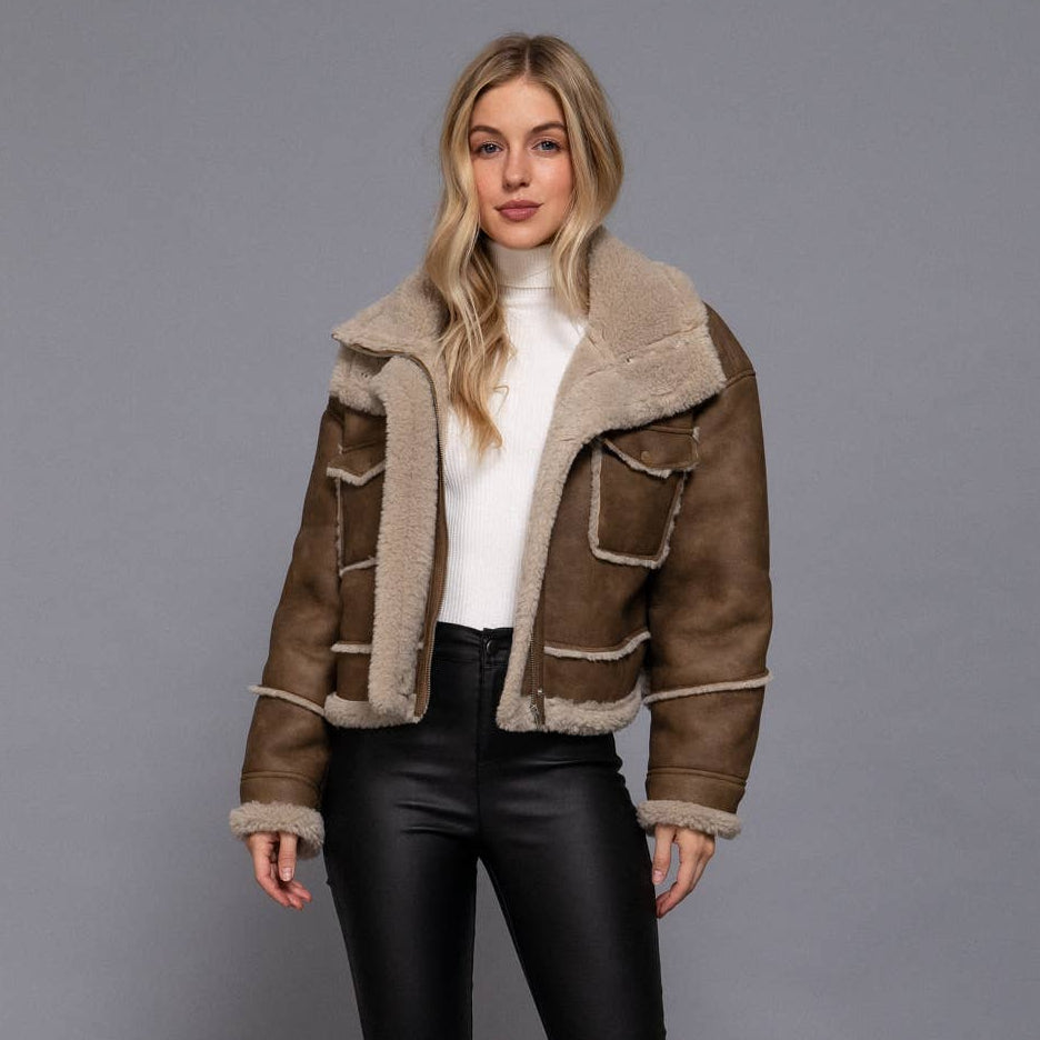 Shearling Biker Jacket
