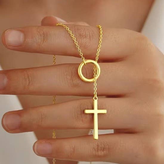 Loop Cross Necklace