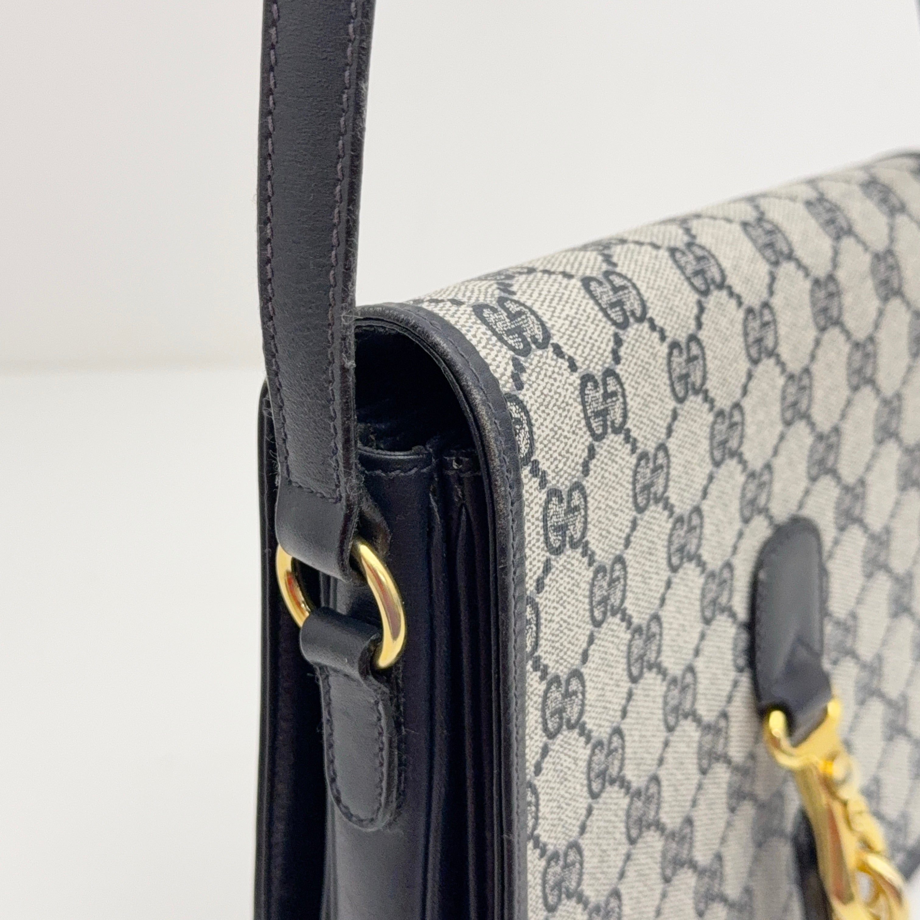 Navy GG Shoulder Bag