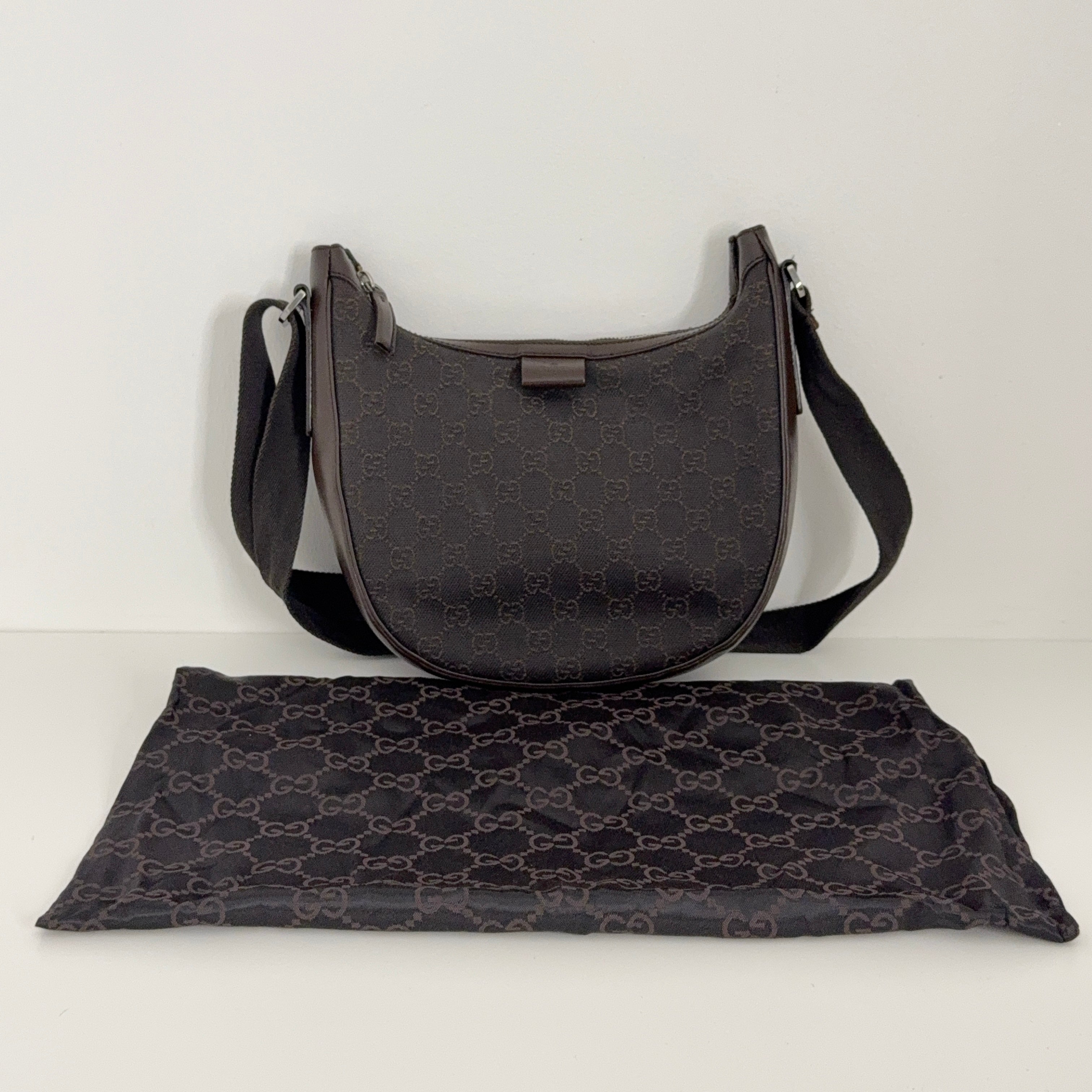 Half Moon Denim Shoulder Bag