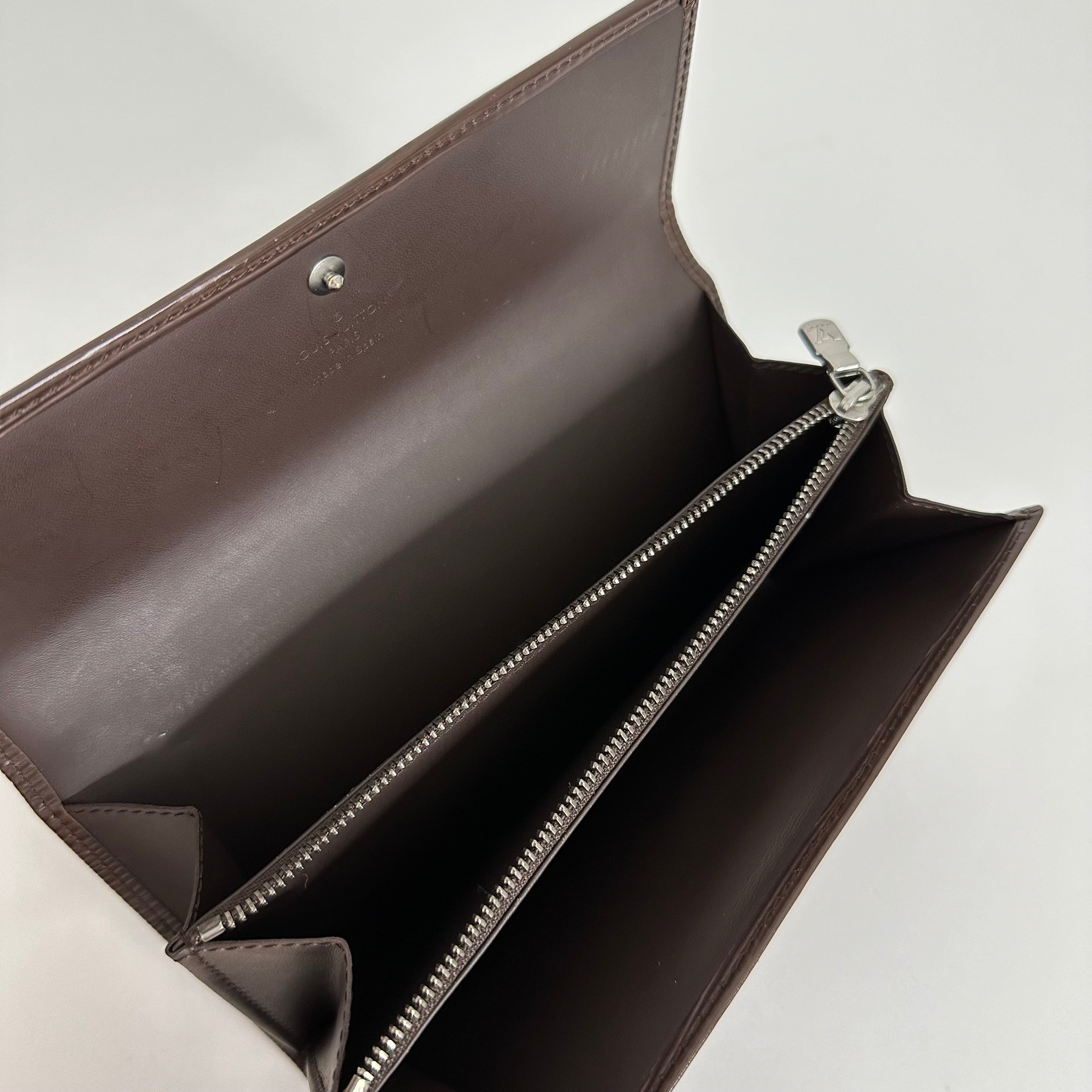 Brown Epi Long Wallet