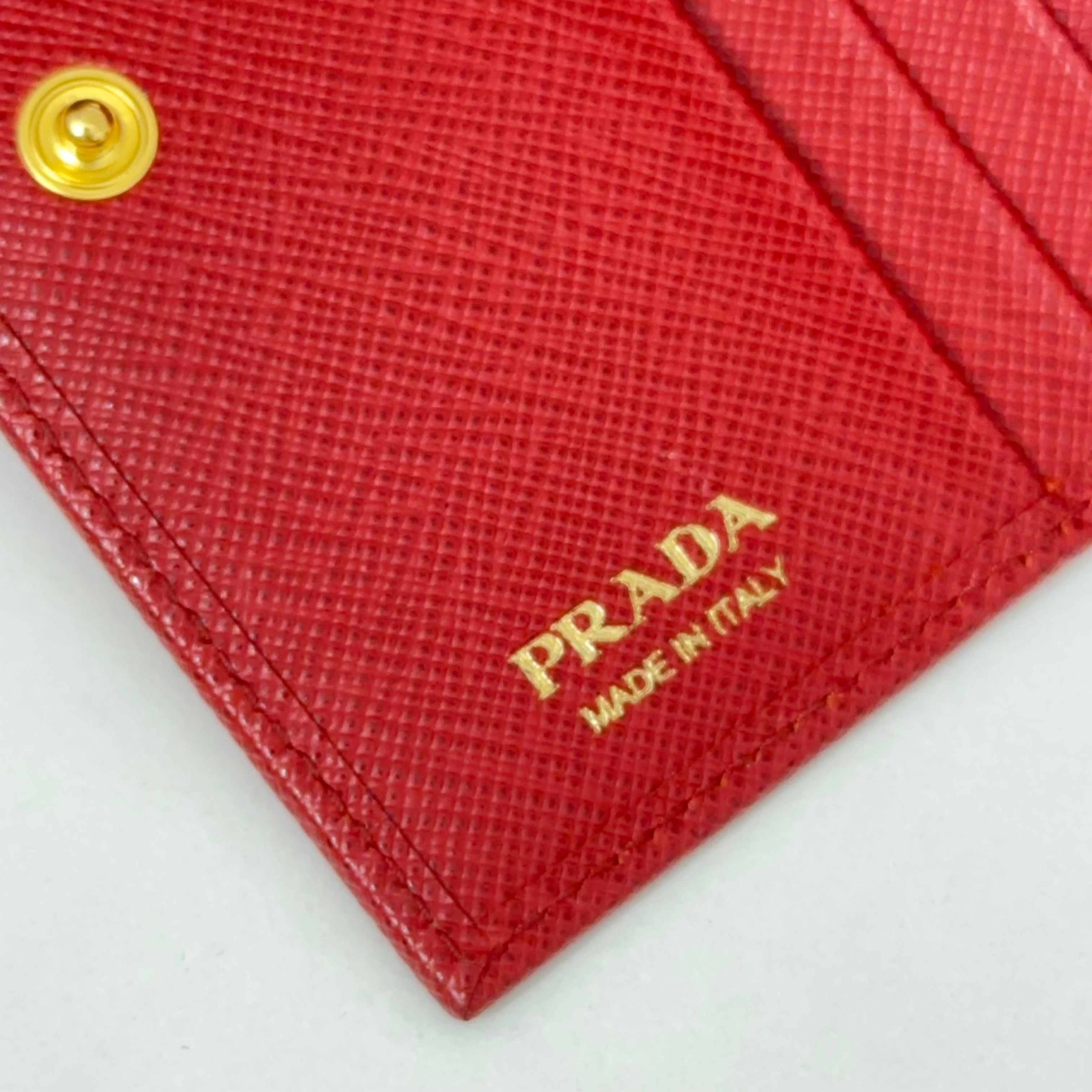Red Saffino Snap Wallet