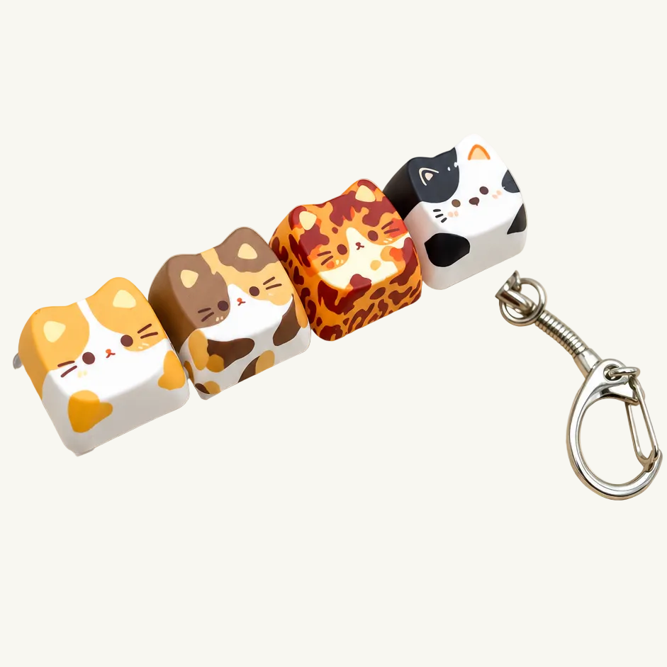 Printed Keyboard Fidget Stress Keychain