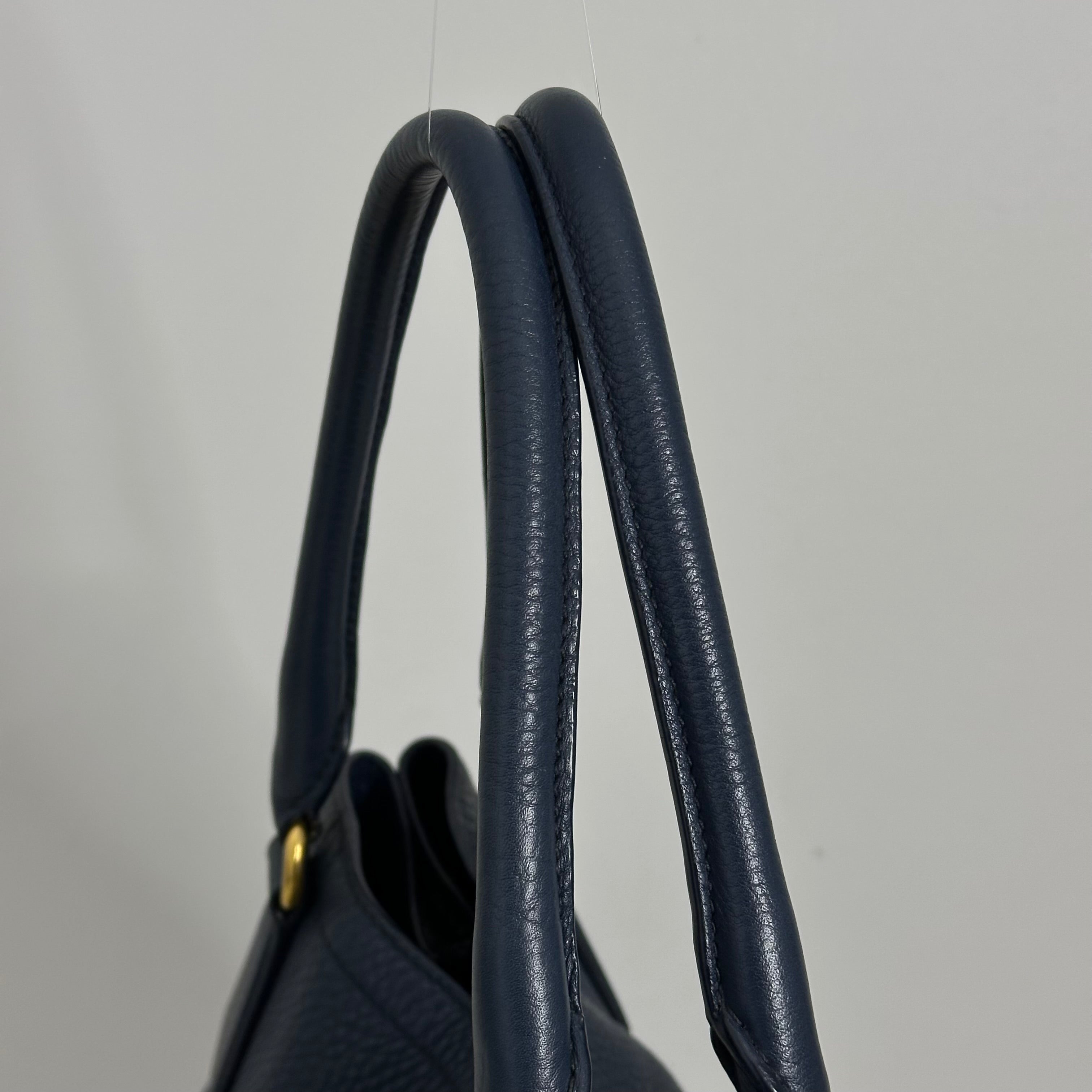 Dark Blue Vitello Handbag