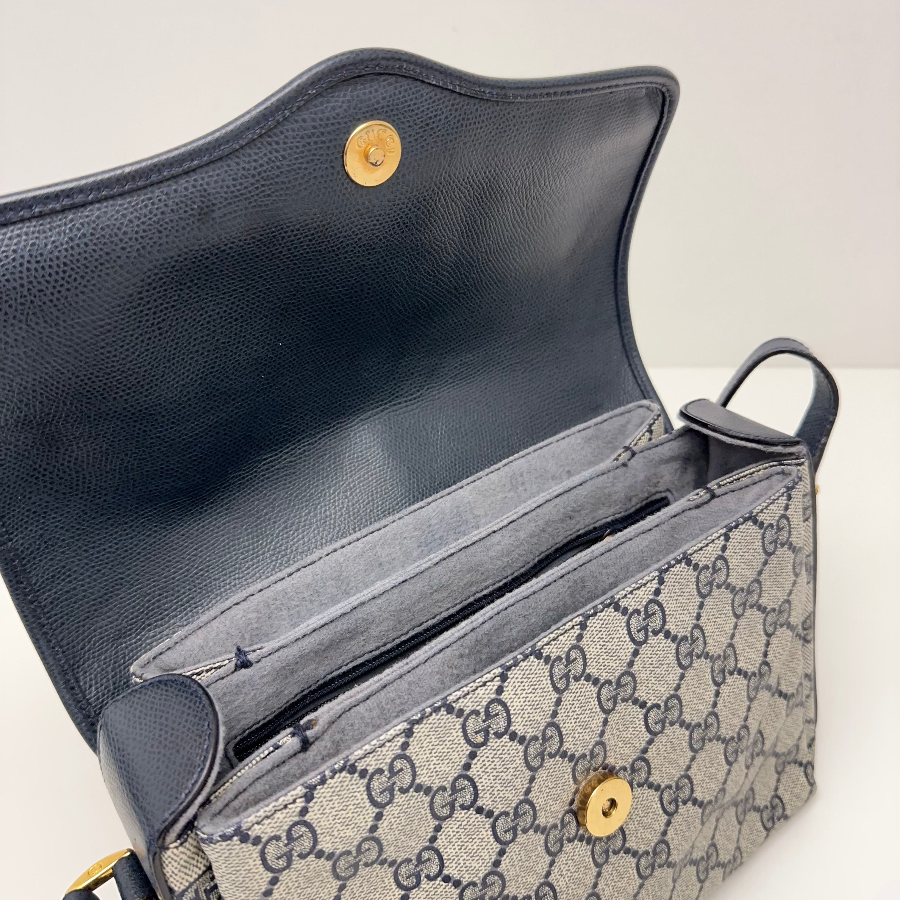 Navy GG Supreme Crossbody