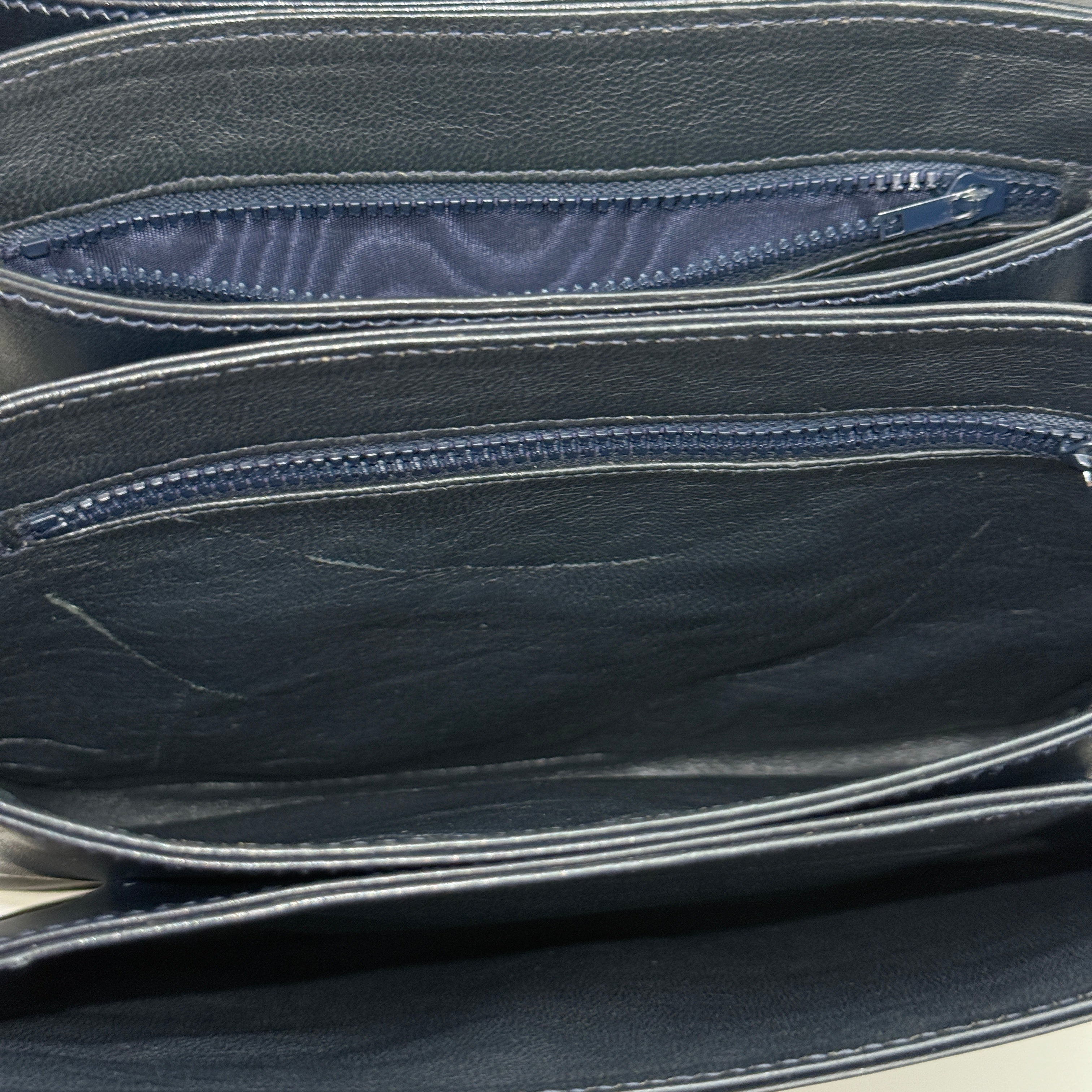 Navy GG Shoulder Bag