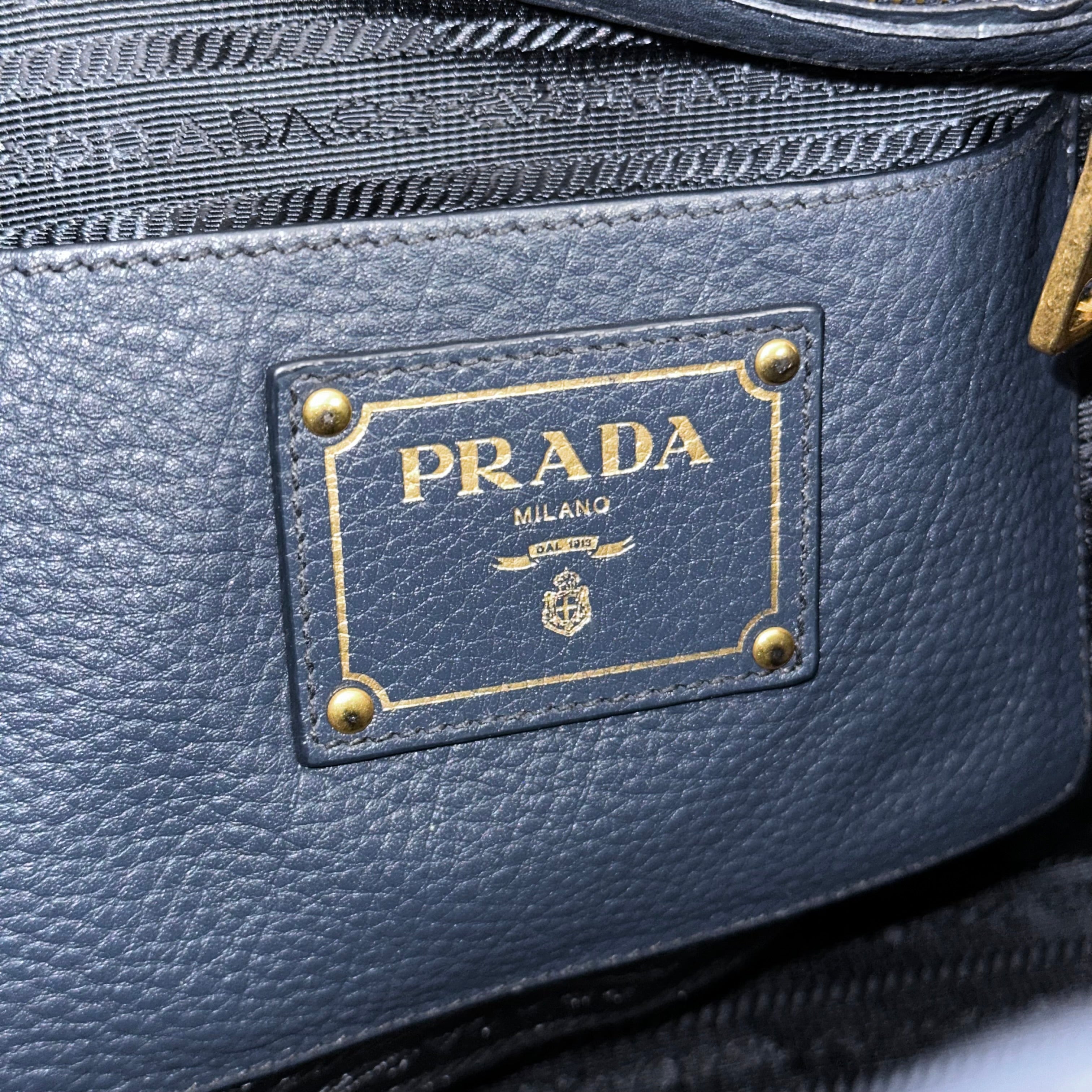 Dark Blue Vitello Handbag