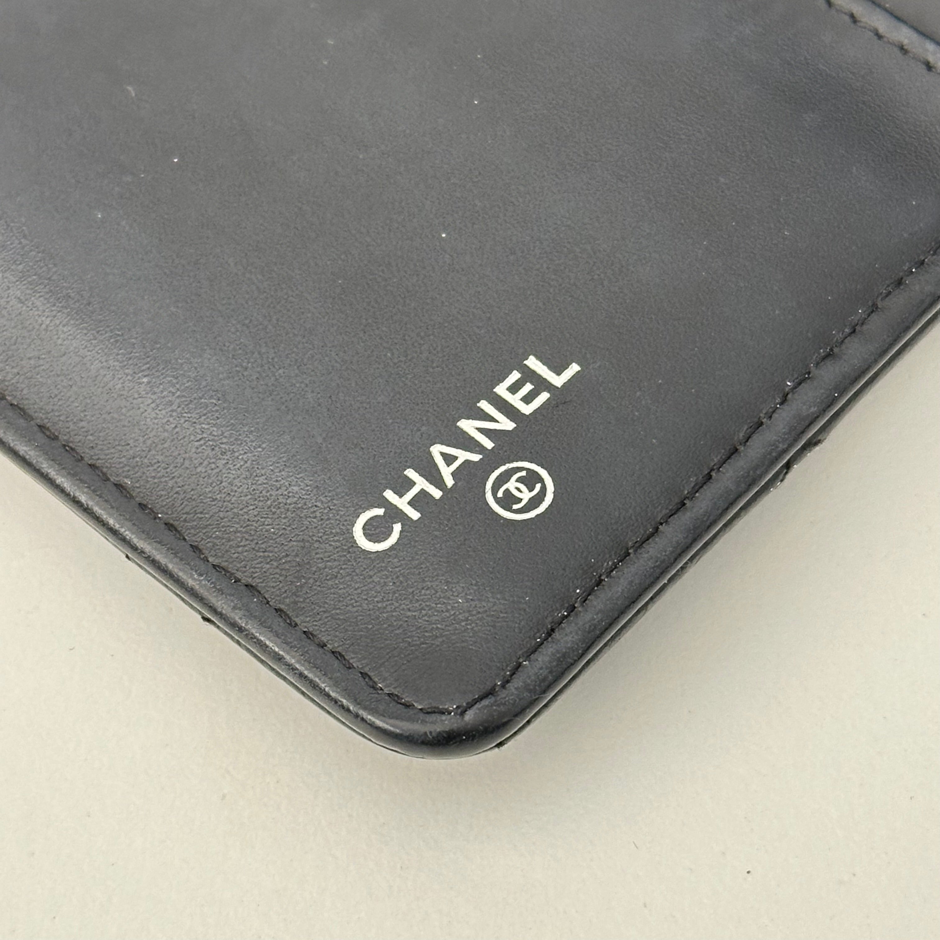 Navy Caviar Bi-Fold Wallet