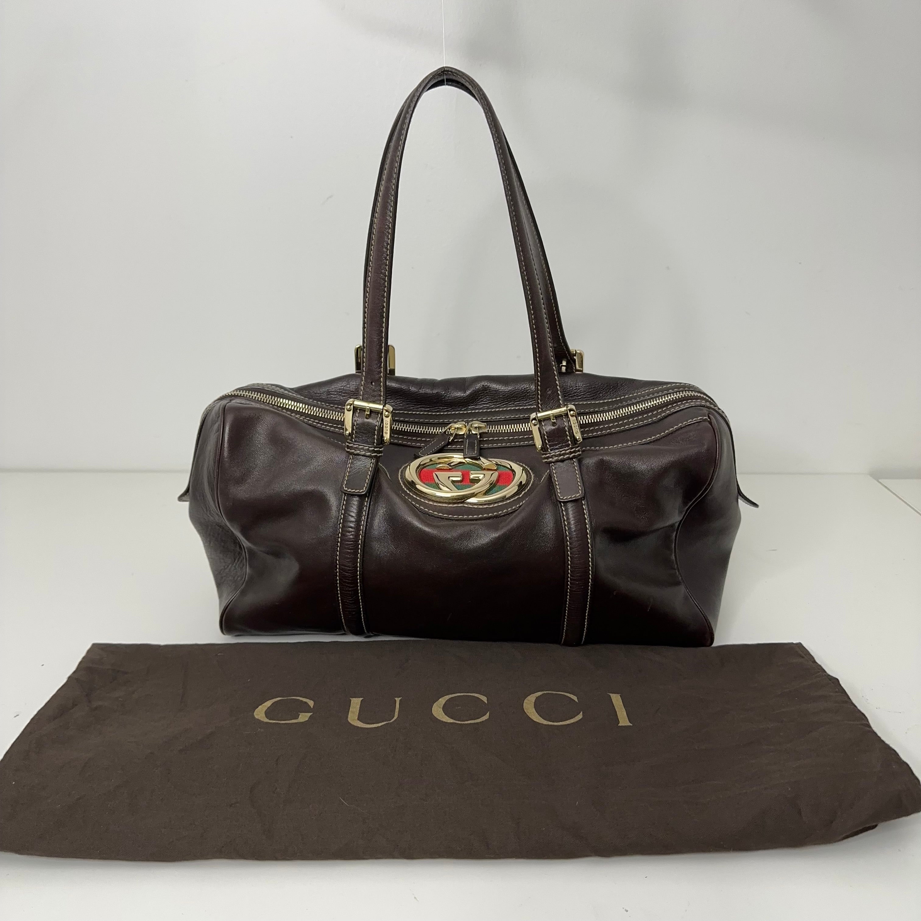 Brown GG Sherry Shoulder Bag