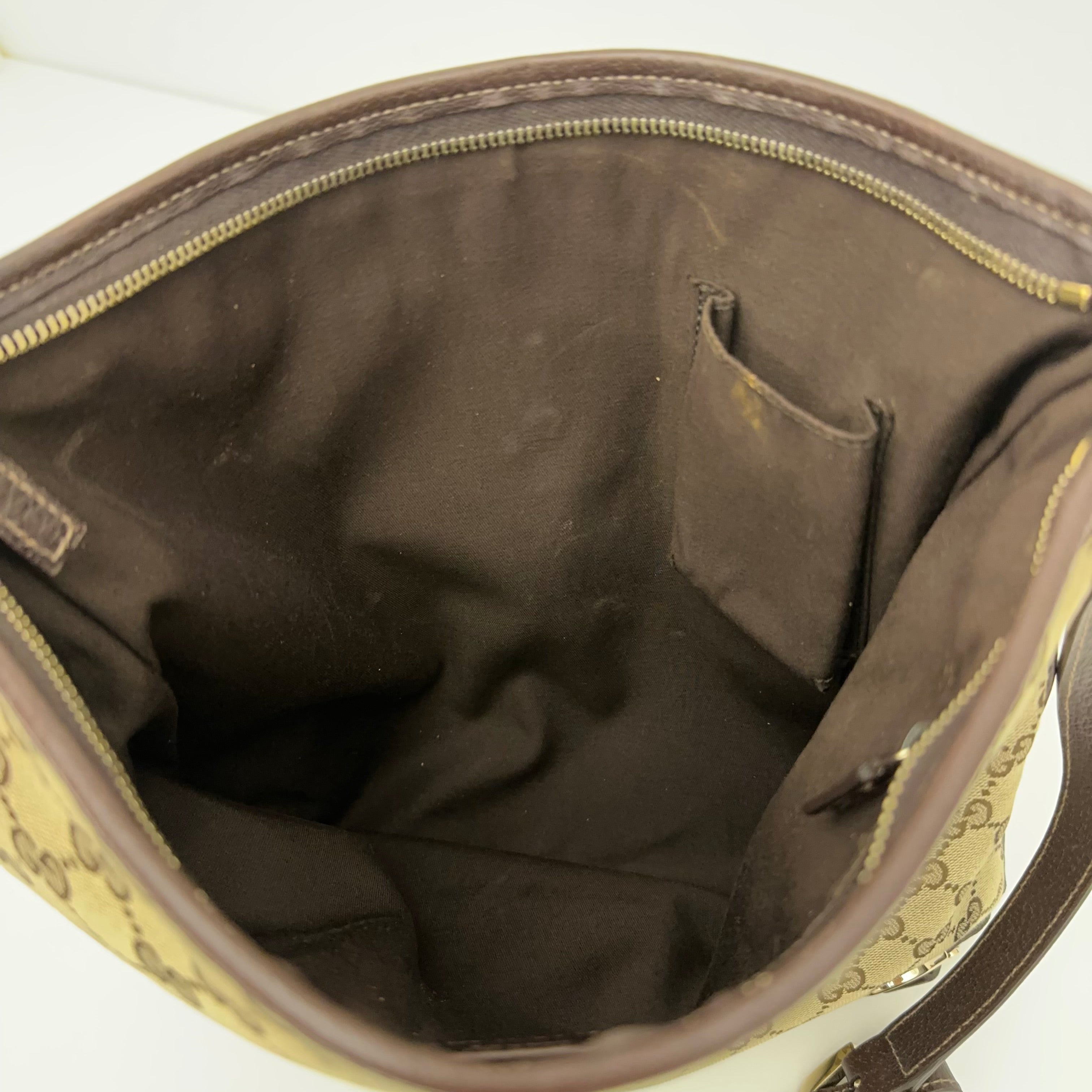 Brown GG Web Crossbody