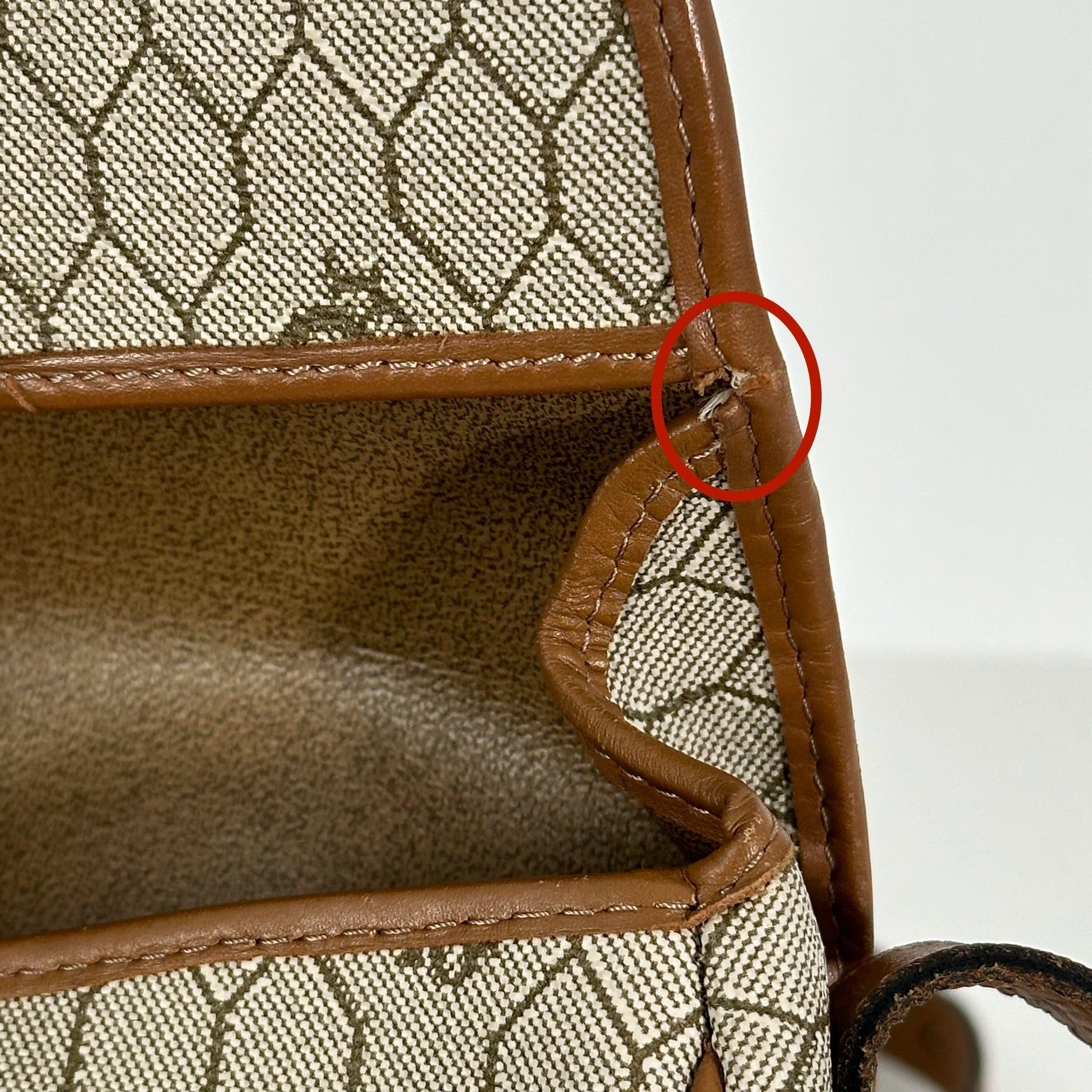 Beige Honeycomb Crossbody