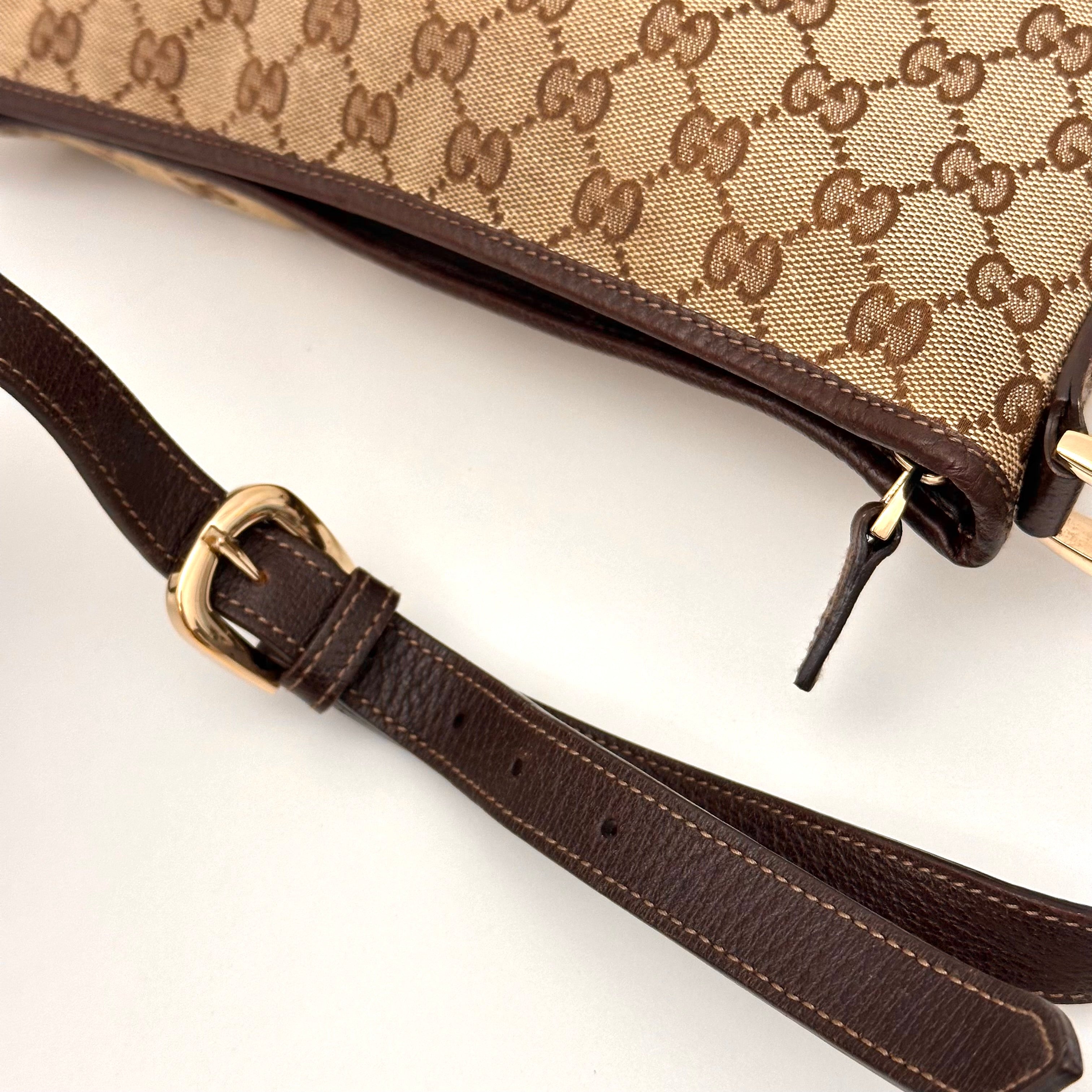 Brown GG Web Crossbody