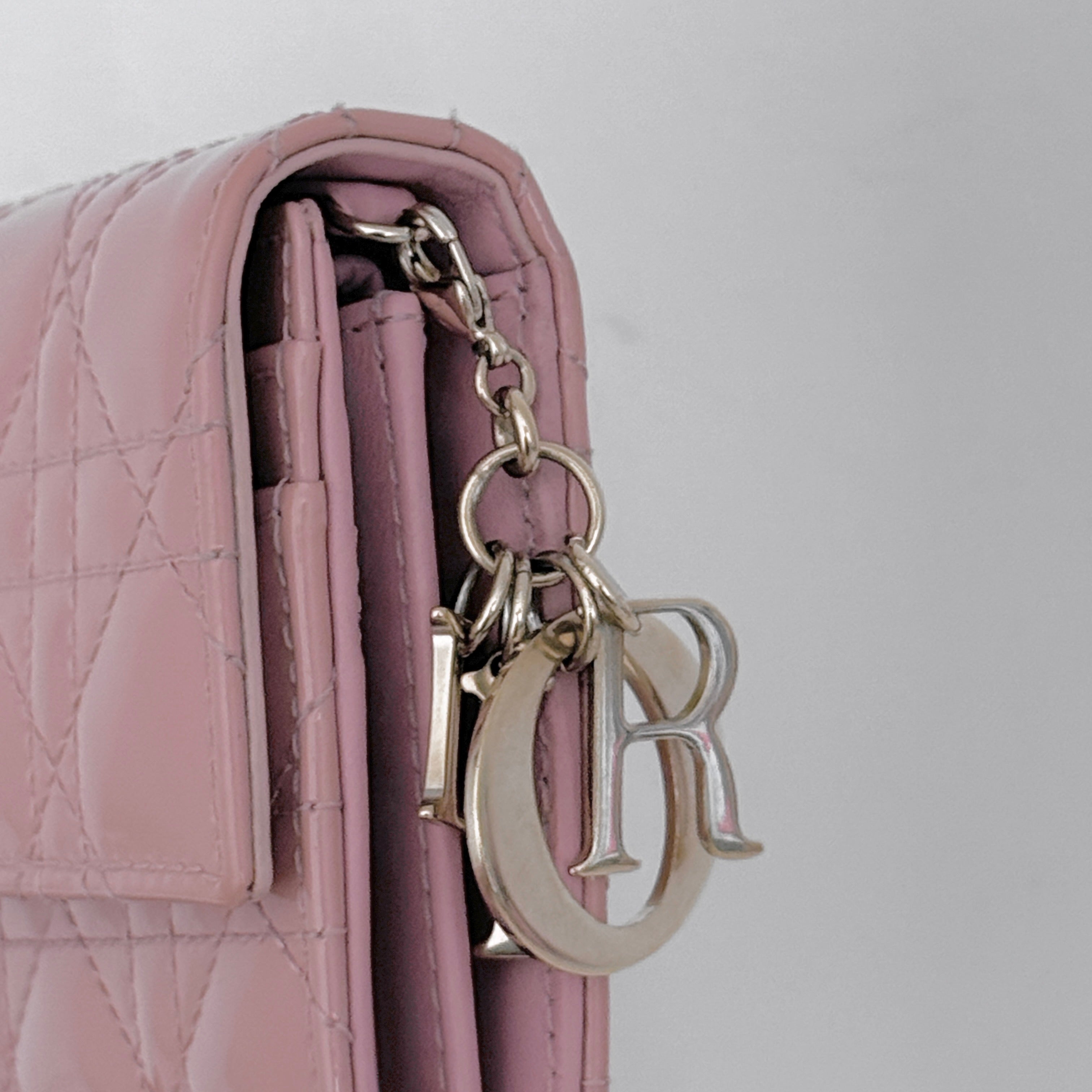 Patent Cannage Lady Dior Long Wallet