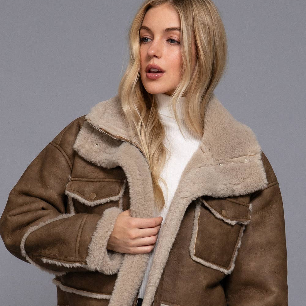 Shearling Biker Jacket