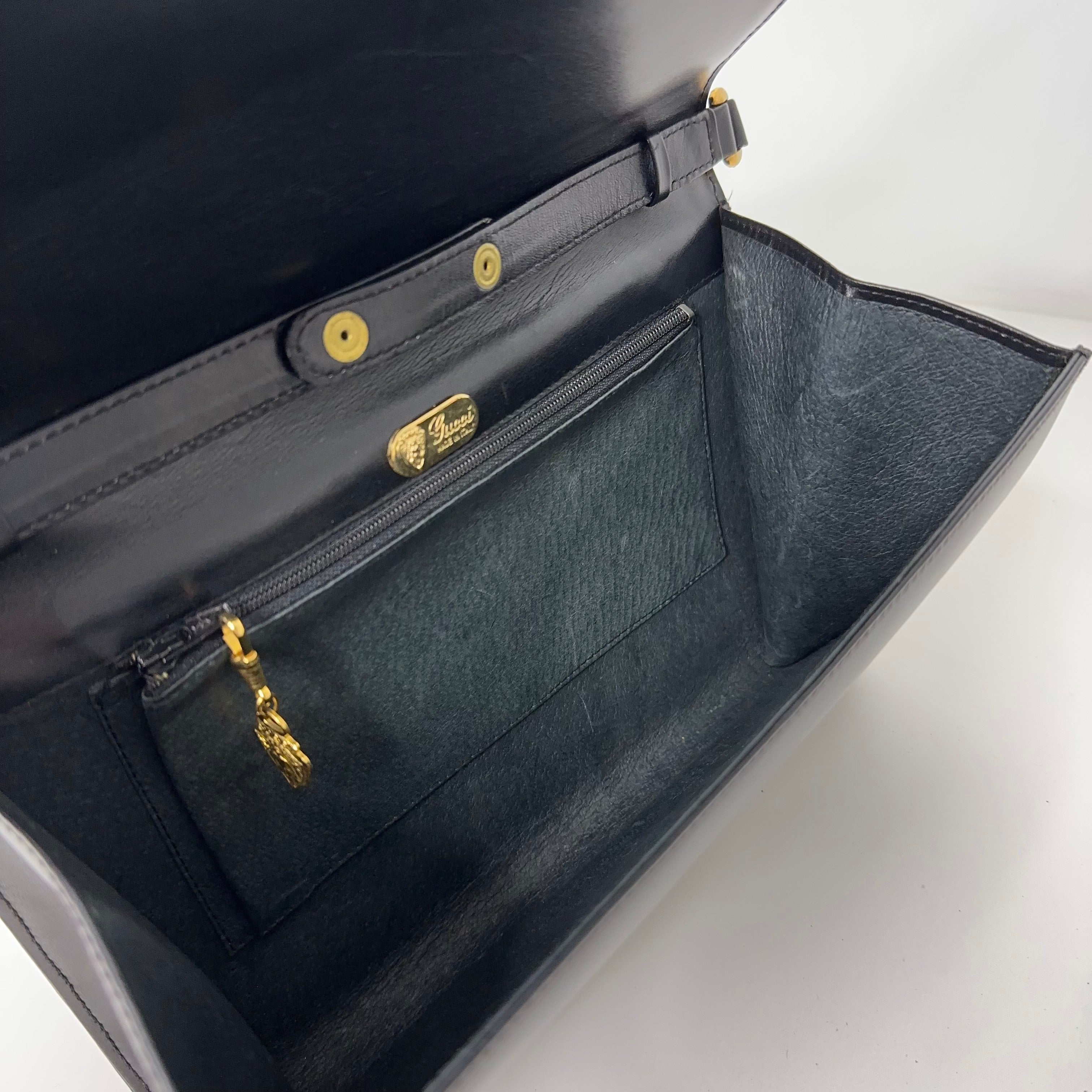 Vintage Black GG Clutch