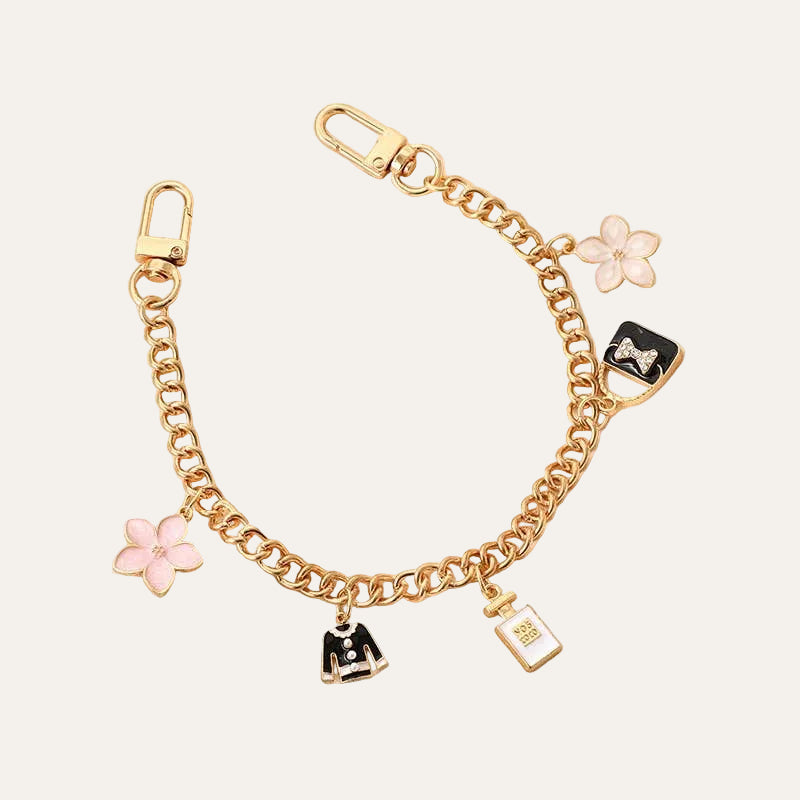 CHAIN TOP BAG FLOWER PERFUME BAG CHARM
