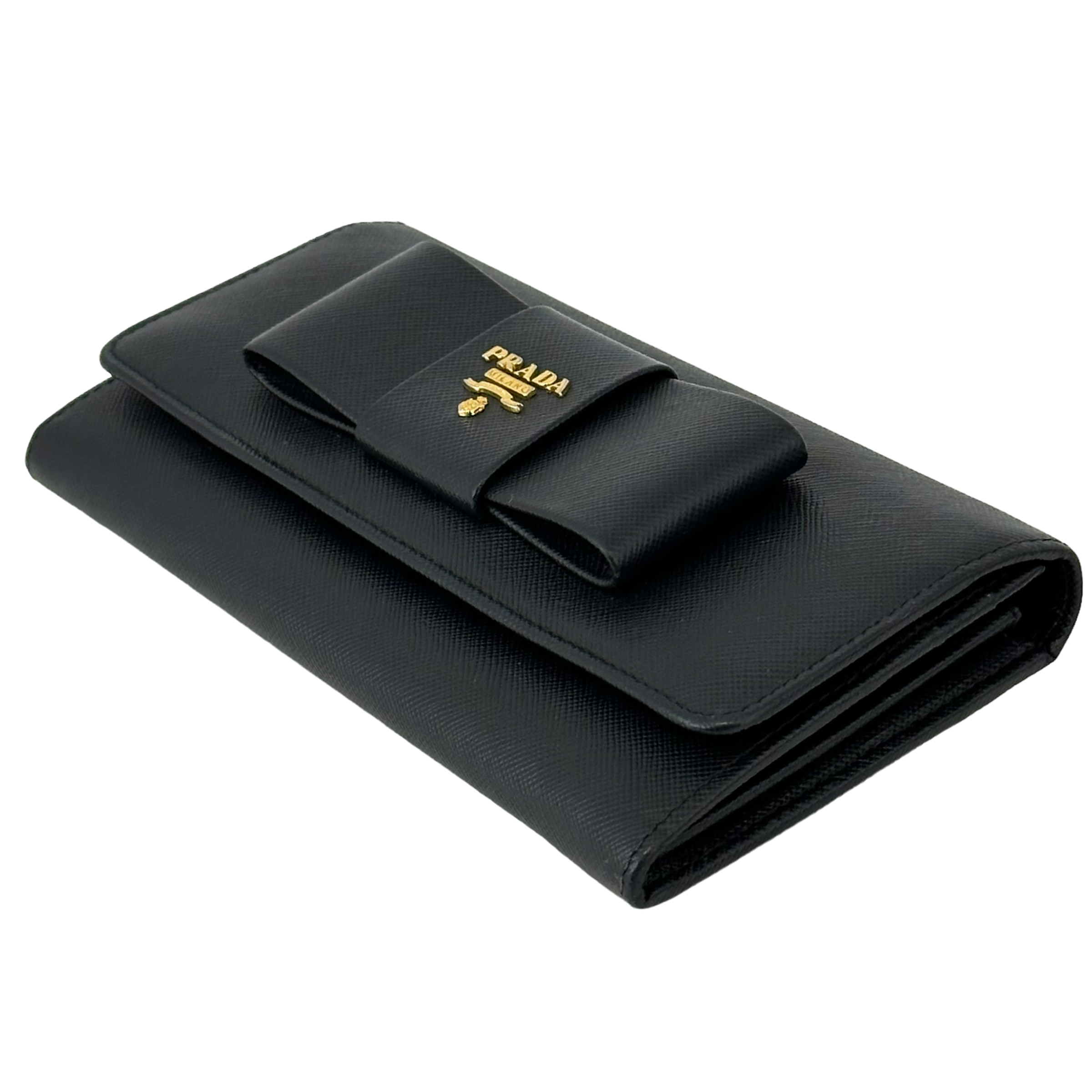 Saffiano Bow Long Wallet