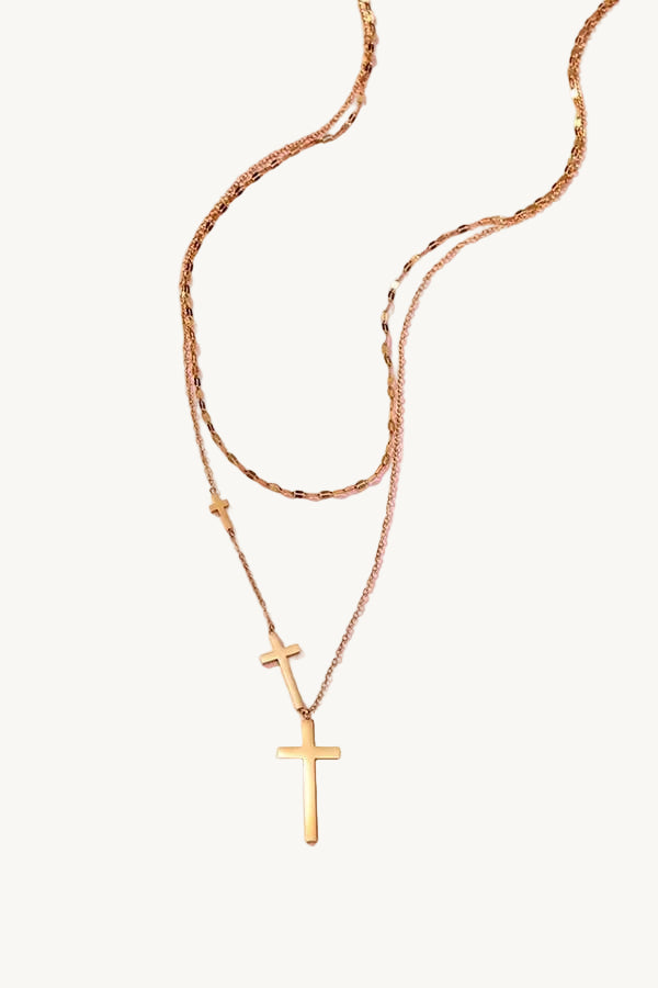 TRIPLE CROSS NECKLACE