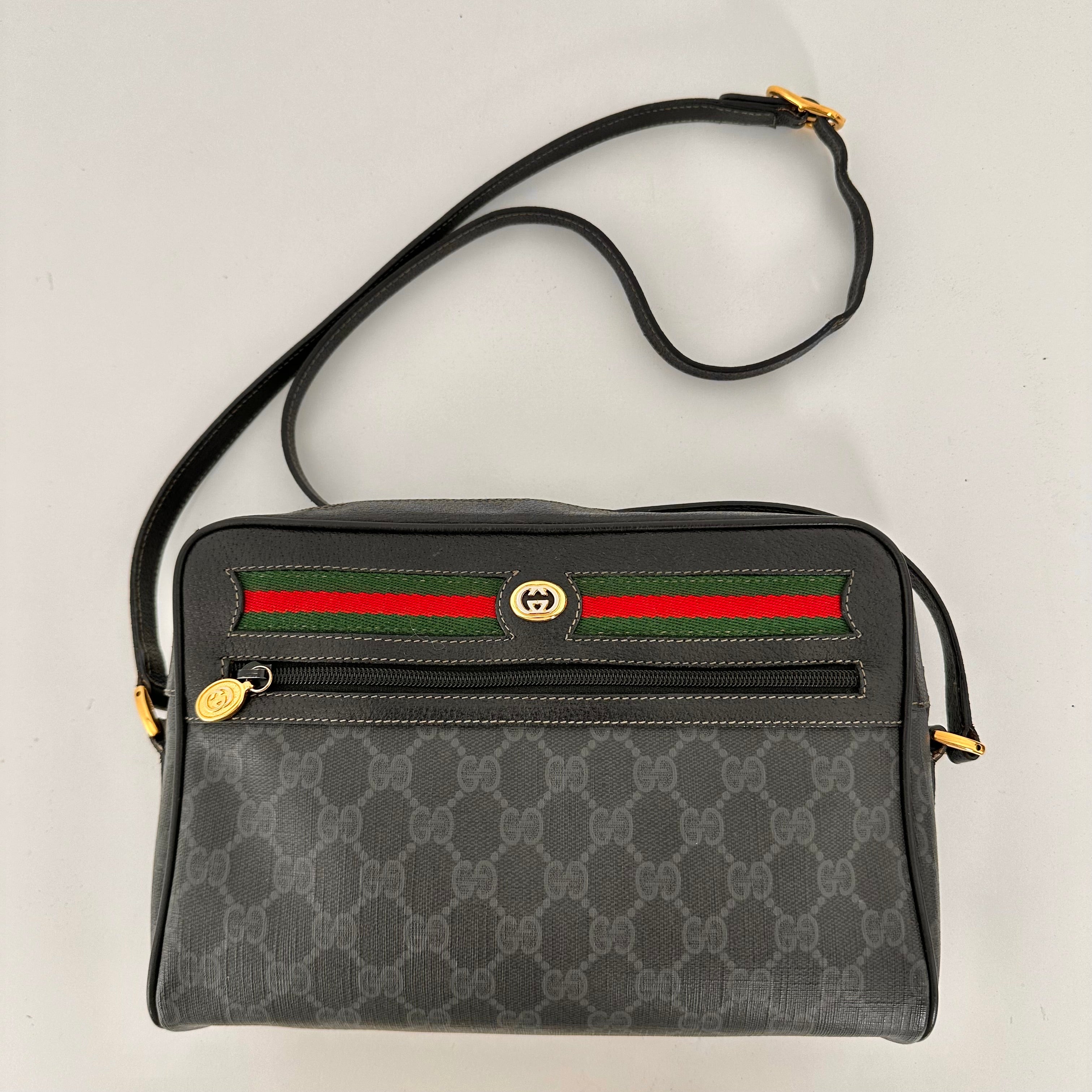 Black GG Supreme Crossbody