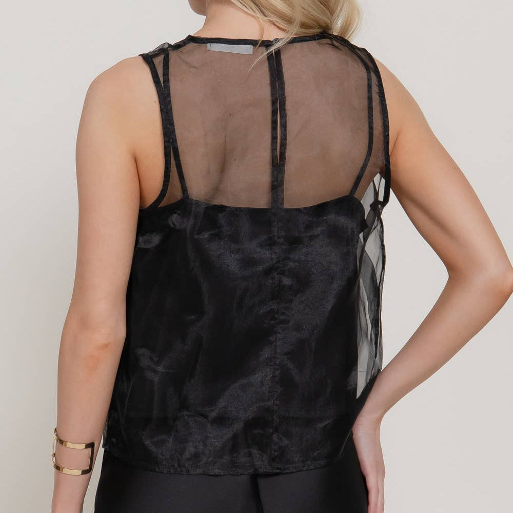Sheer Blouse with Inner Camisole