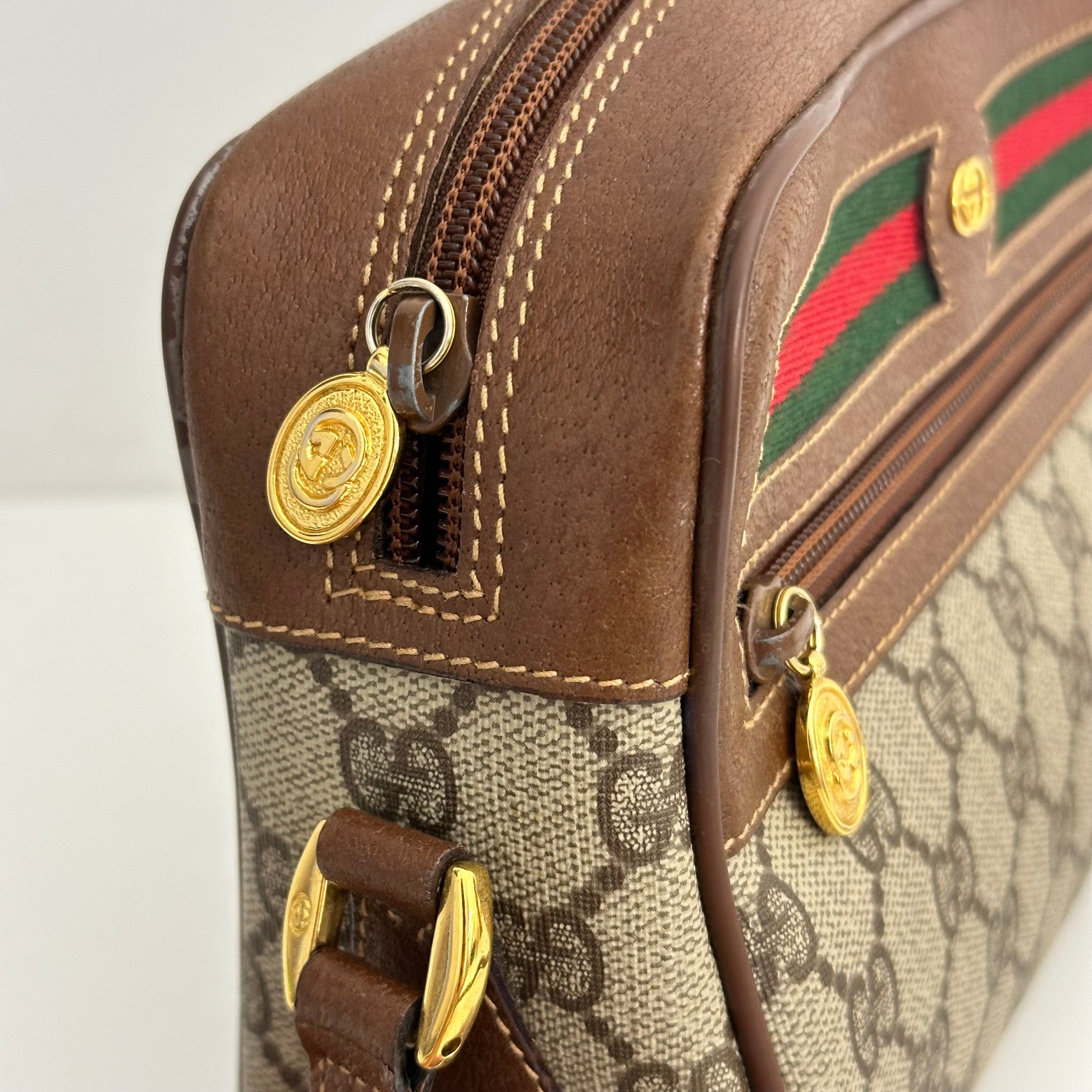 Brown GG Supreme Crossbody