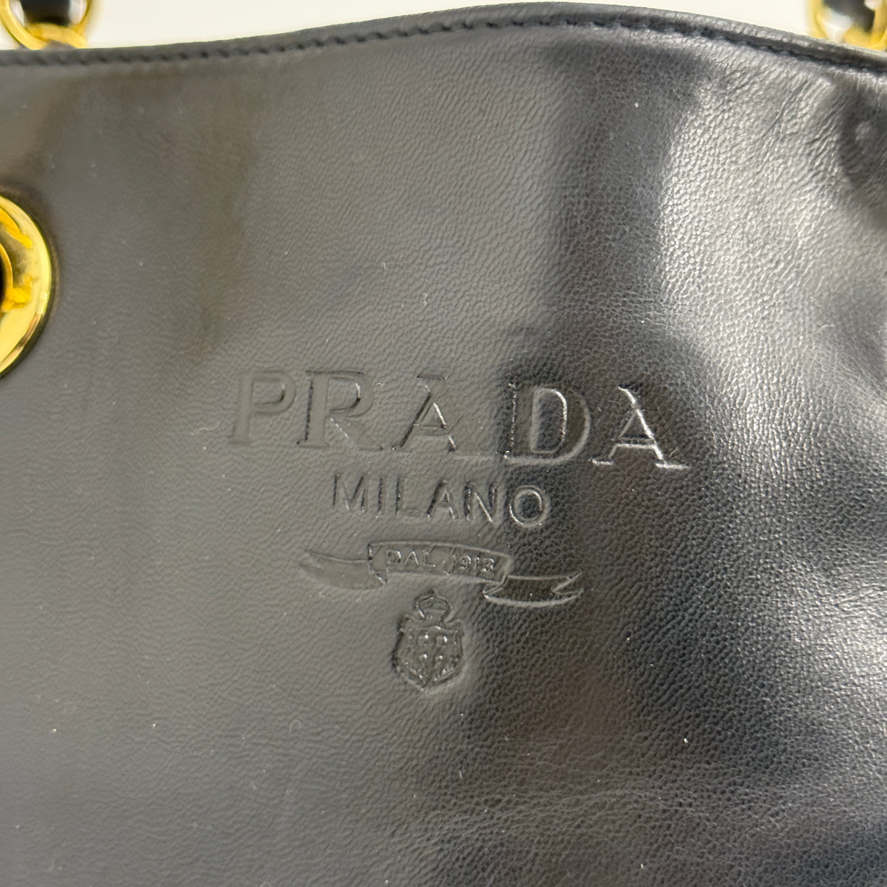 Dark Navy Small Leather Chain Bag