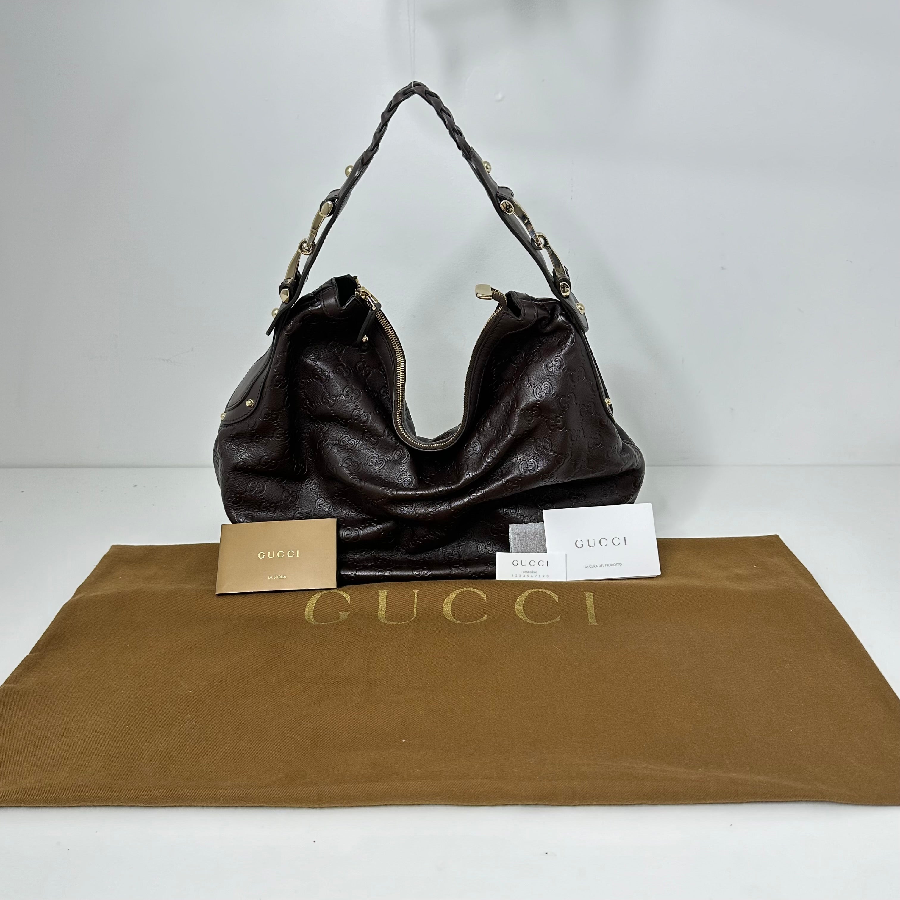 Brown Guccissima Shoulder Bag