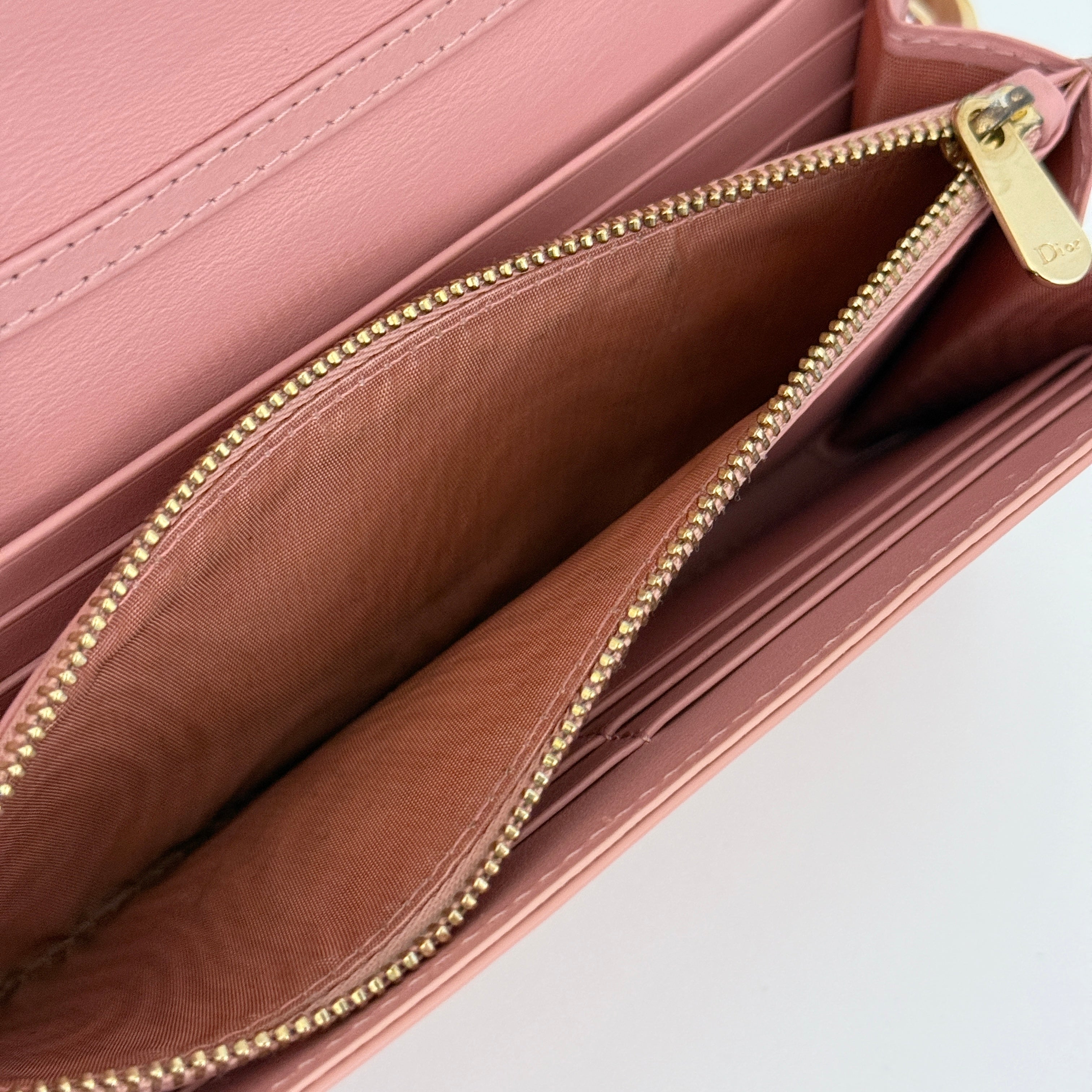 Patent Cannage Lady Dior Long Wallet