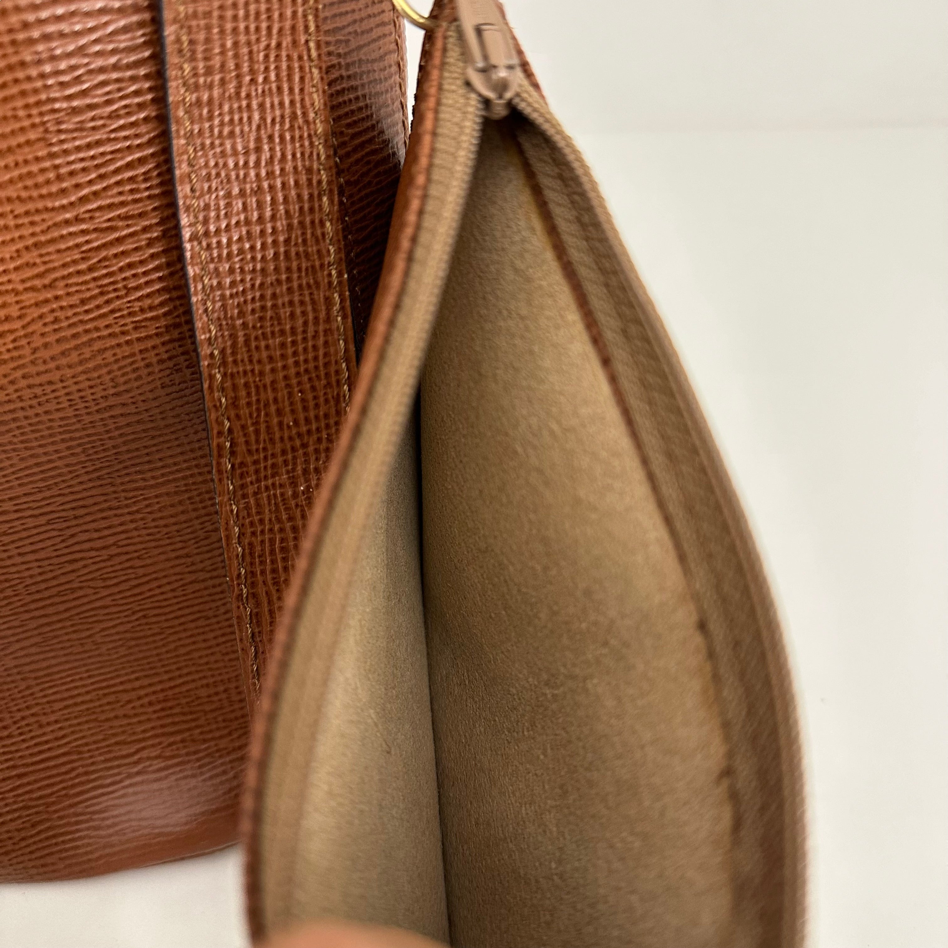 Brown Leather Bucket Bag