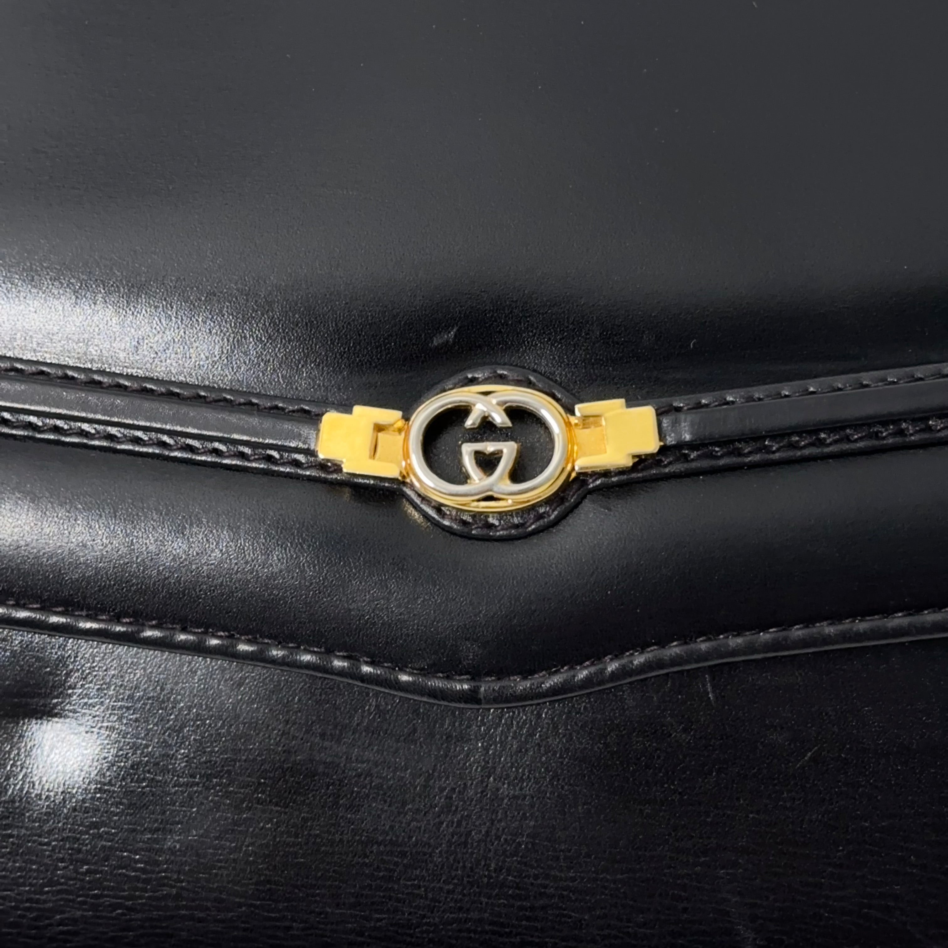 Vintage Black GG Clutch