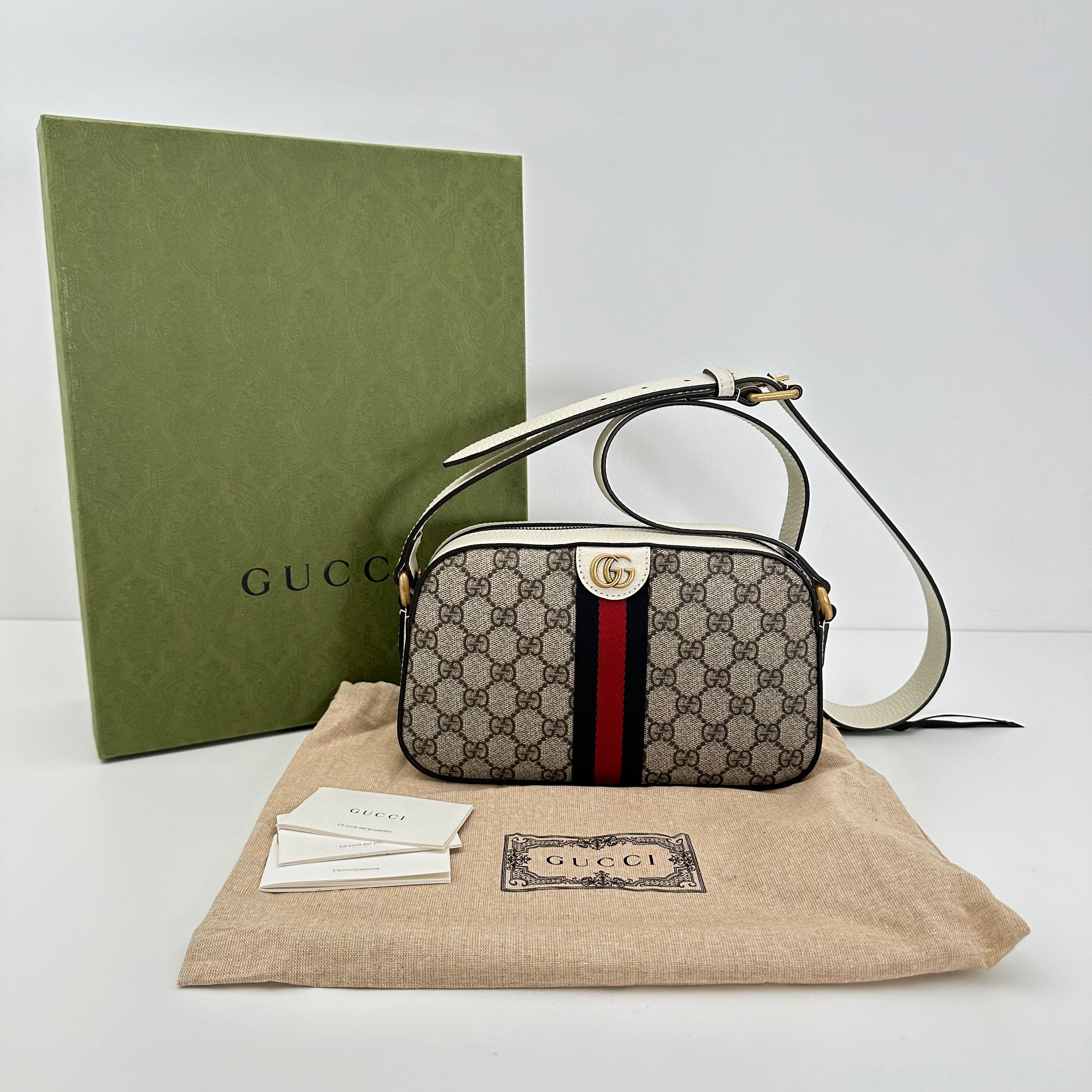 White GG Supreme Crossbody