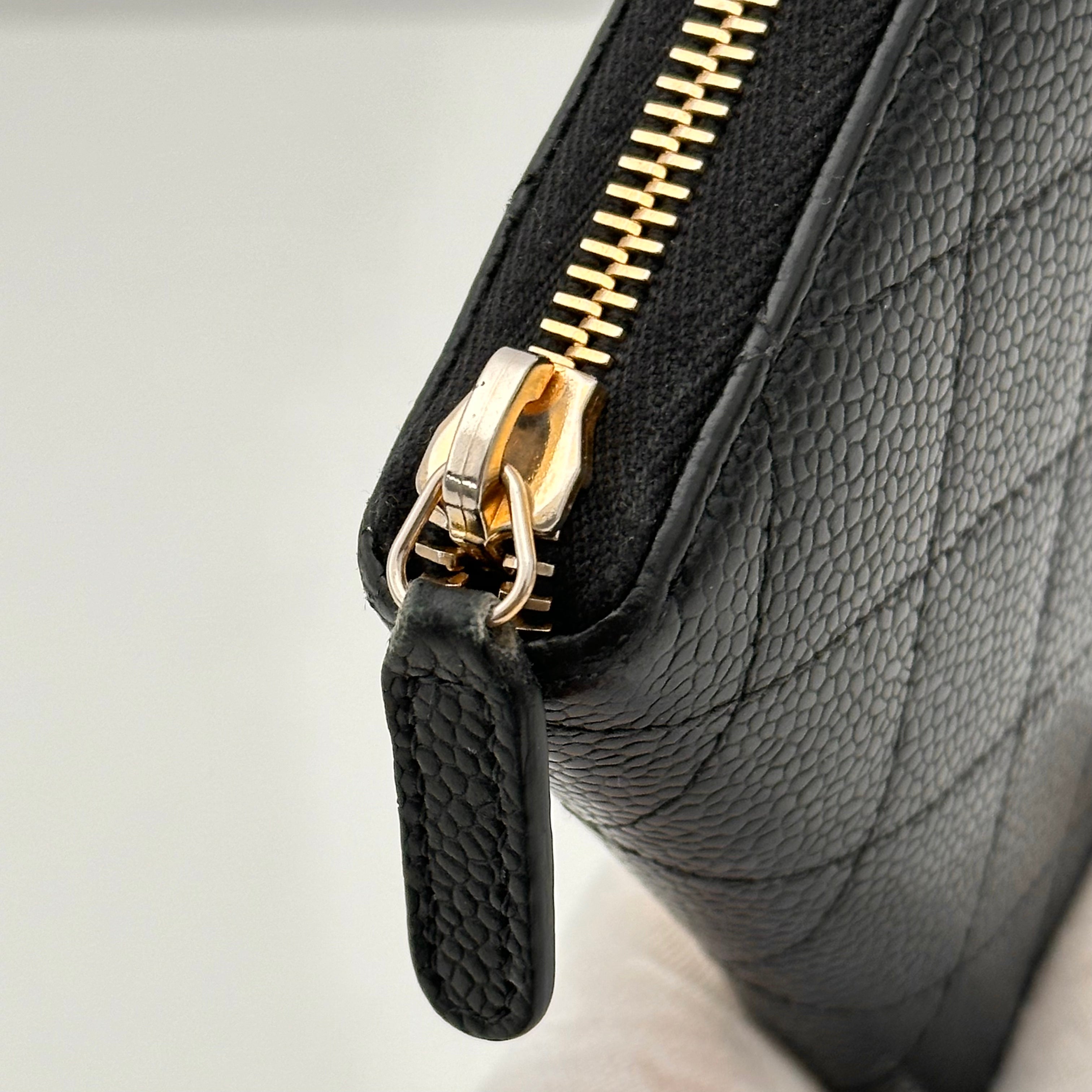 Large Caviar Zippy Wallet